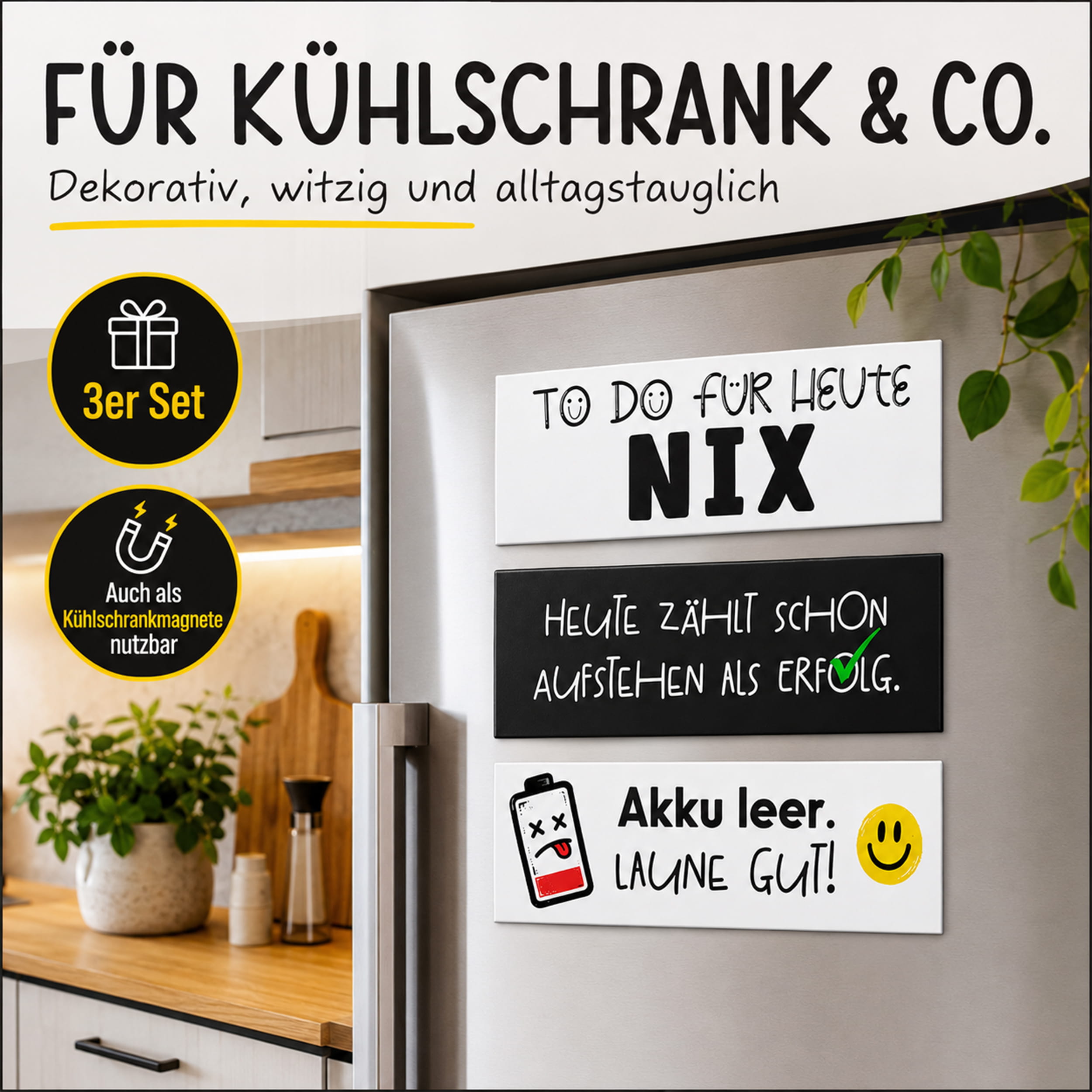 Magnet-System – Magnetset Büro-Humor (3 mag. Deko-Streifen für Tischkalender) 