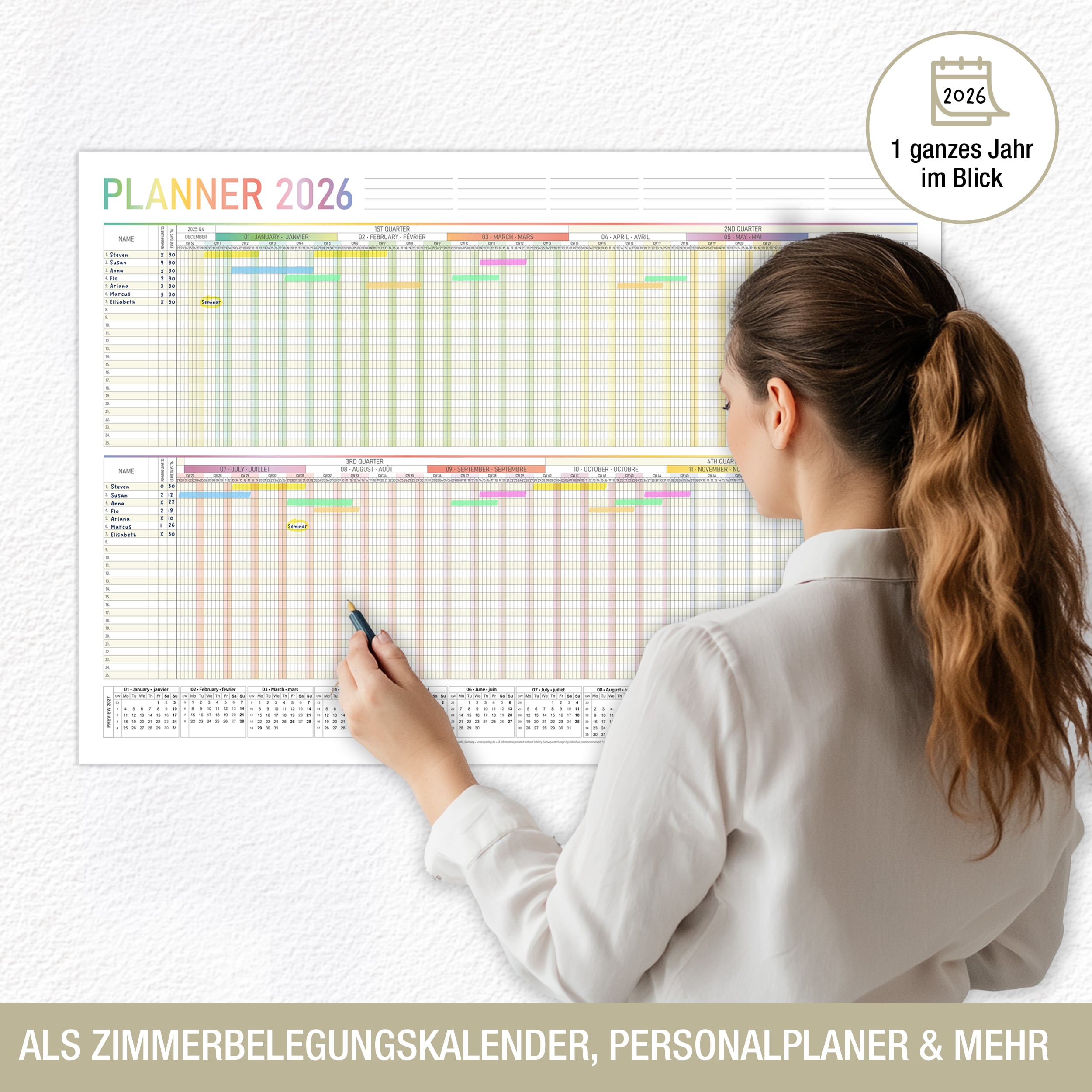 Urlaubsplaner 2026 EU-Version | Englisch | DIN A2 Urlaubsplaner 2026 EU-Version | Englisch | DIN A2