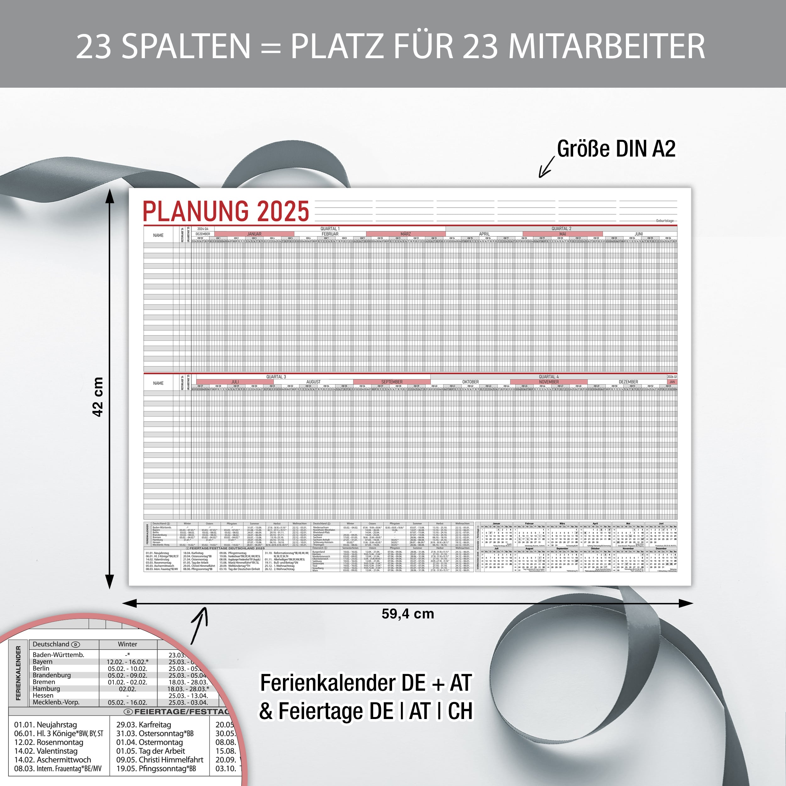 A2 Mitarbeiter- / Urlaubsplaner 2025 A2 Mitarbeiter- / Urlaubsplaner 2025