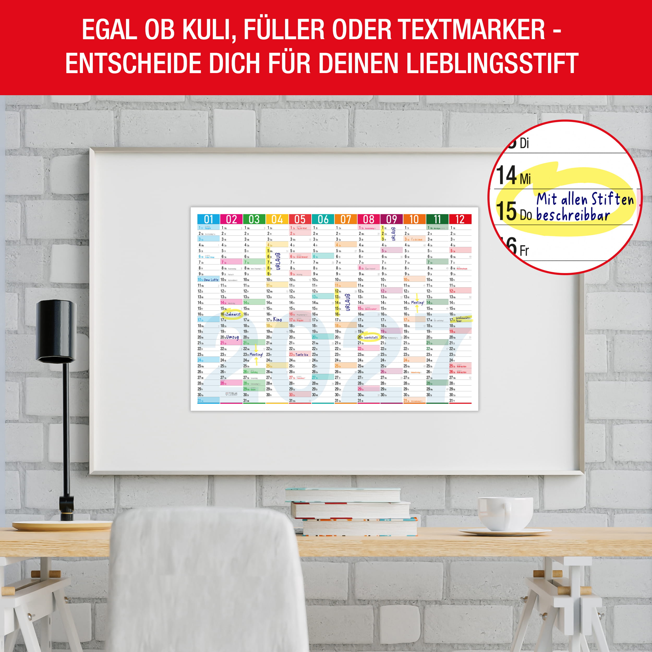 Wandkalender A3 2026