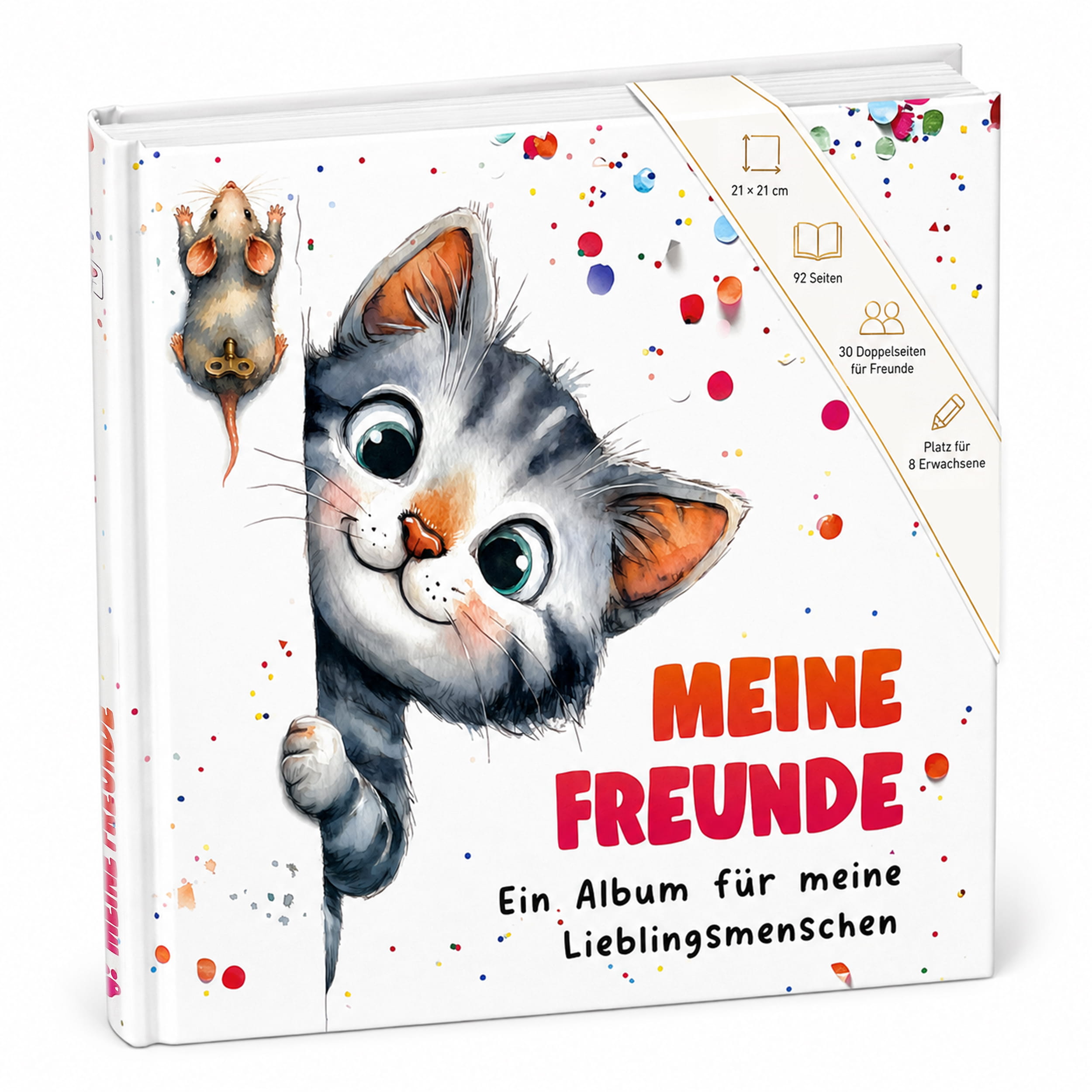 Freundebuch Grundschule Katze – 21 x 21 cm Hardcover
