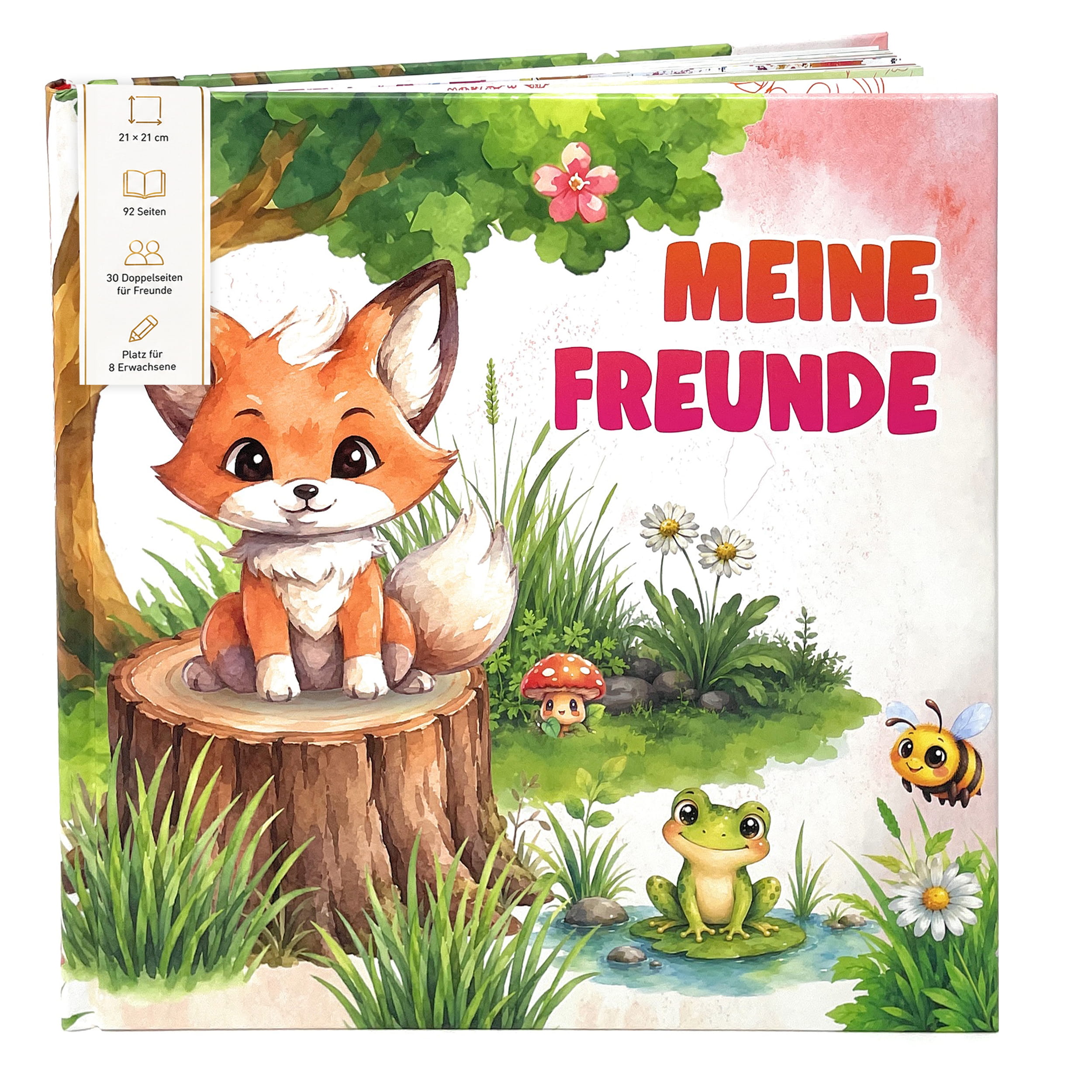 Freundebuch Grundschule Waldtiere – 21 x 21 cm Hardcover