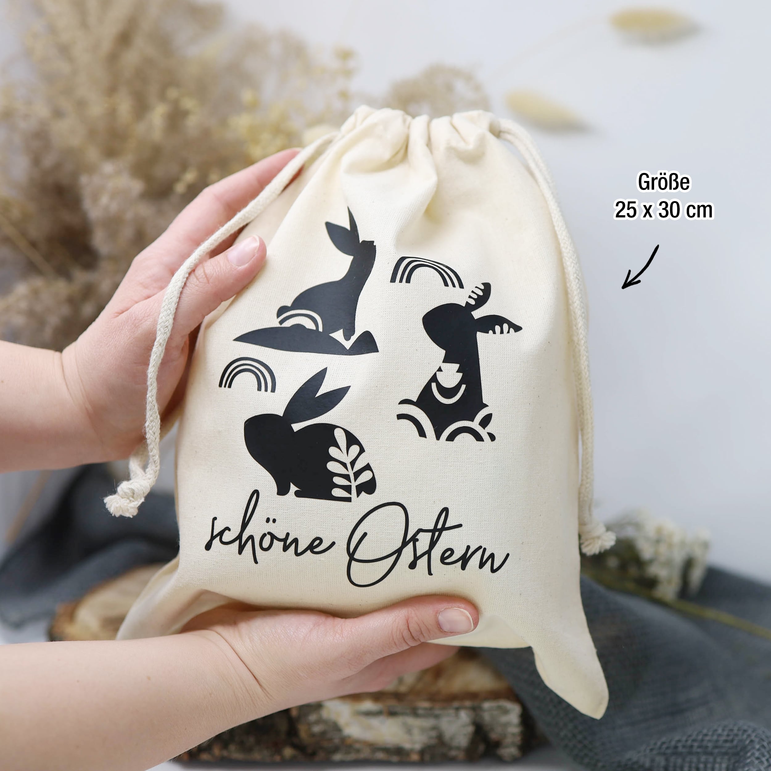 Ostern 2 Zuzieh Baumwollbeutel Set01