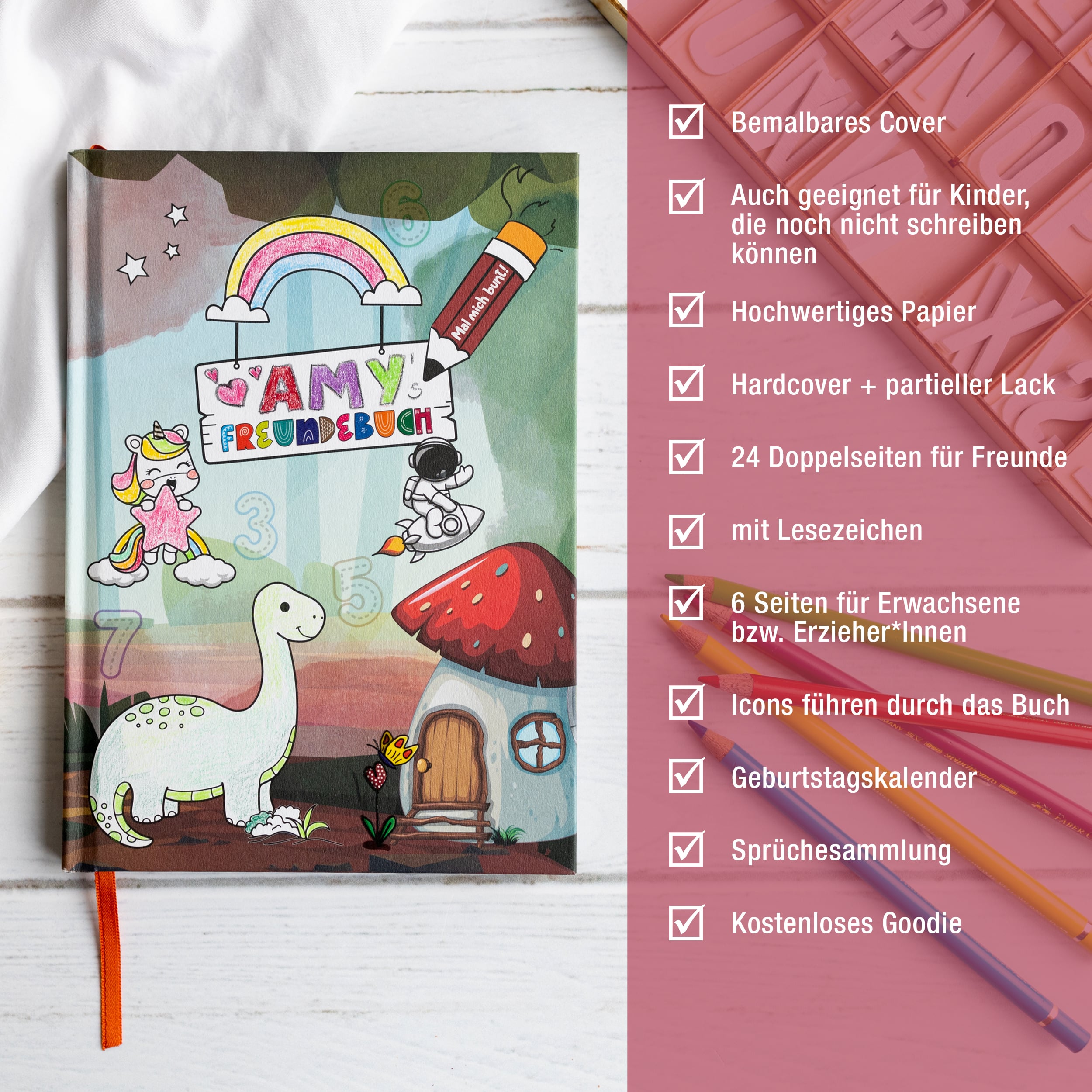 Kindergartenfreundebuch "Kunterbunt"