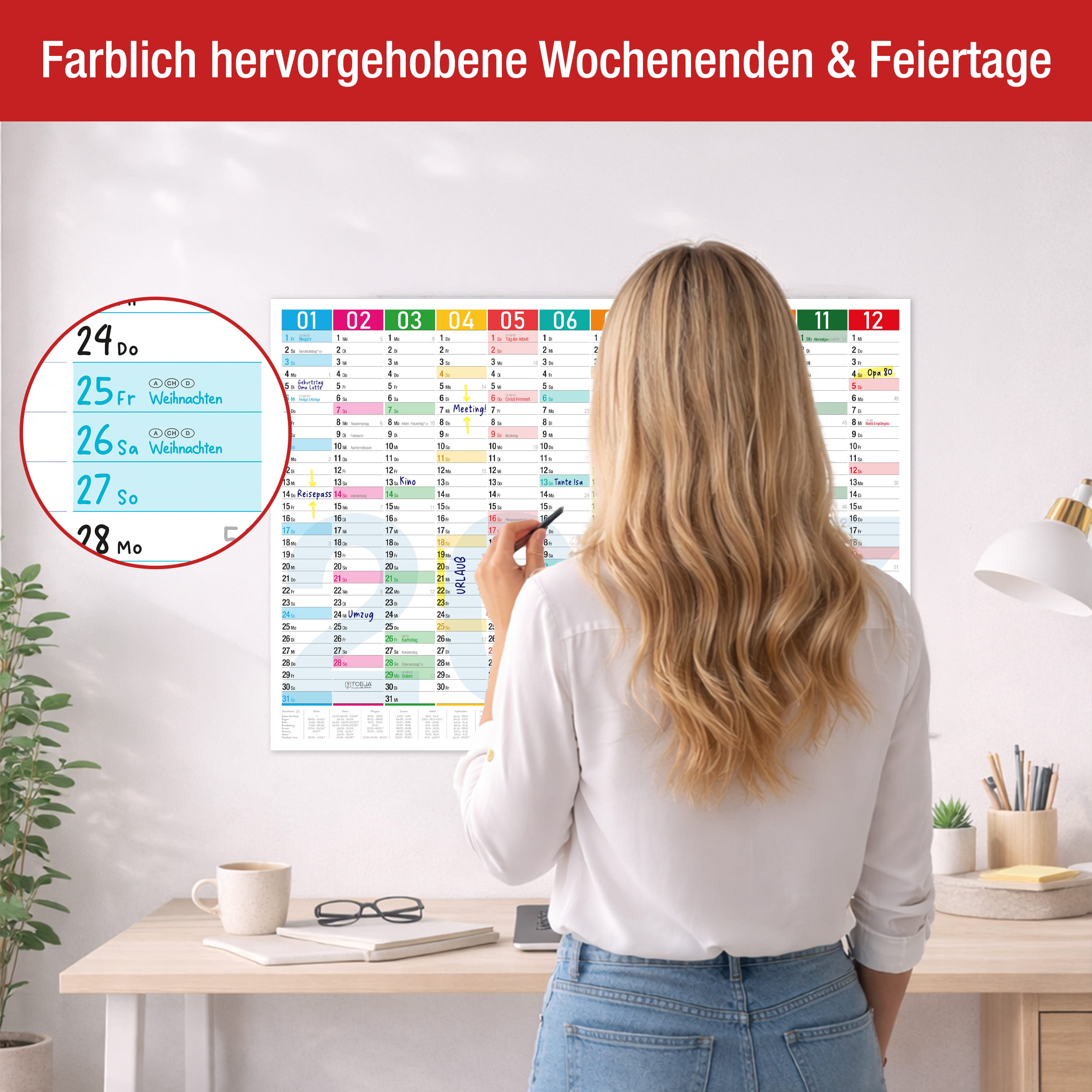 Wandkalender 2027 A2 Color Blocks
