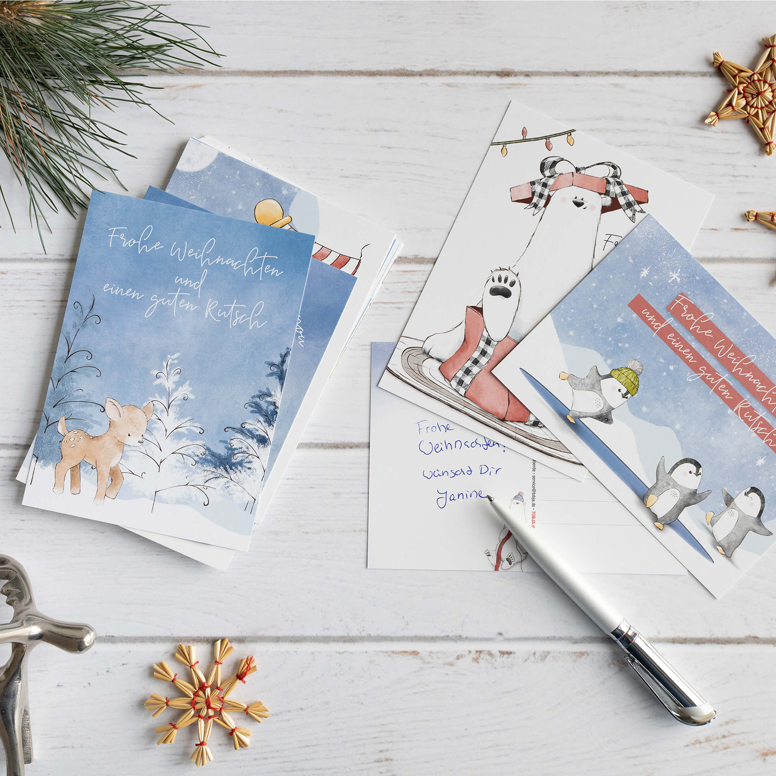 Weihnachtspostkarten "Tiere im Schnee" Weihnachtspostkarten "Tiere im Schnee"