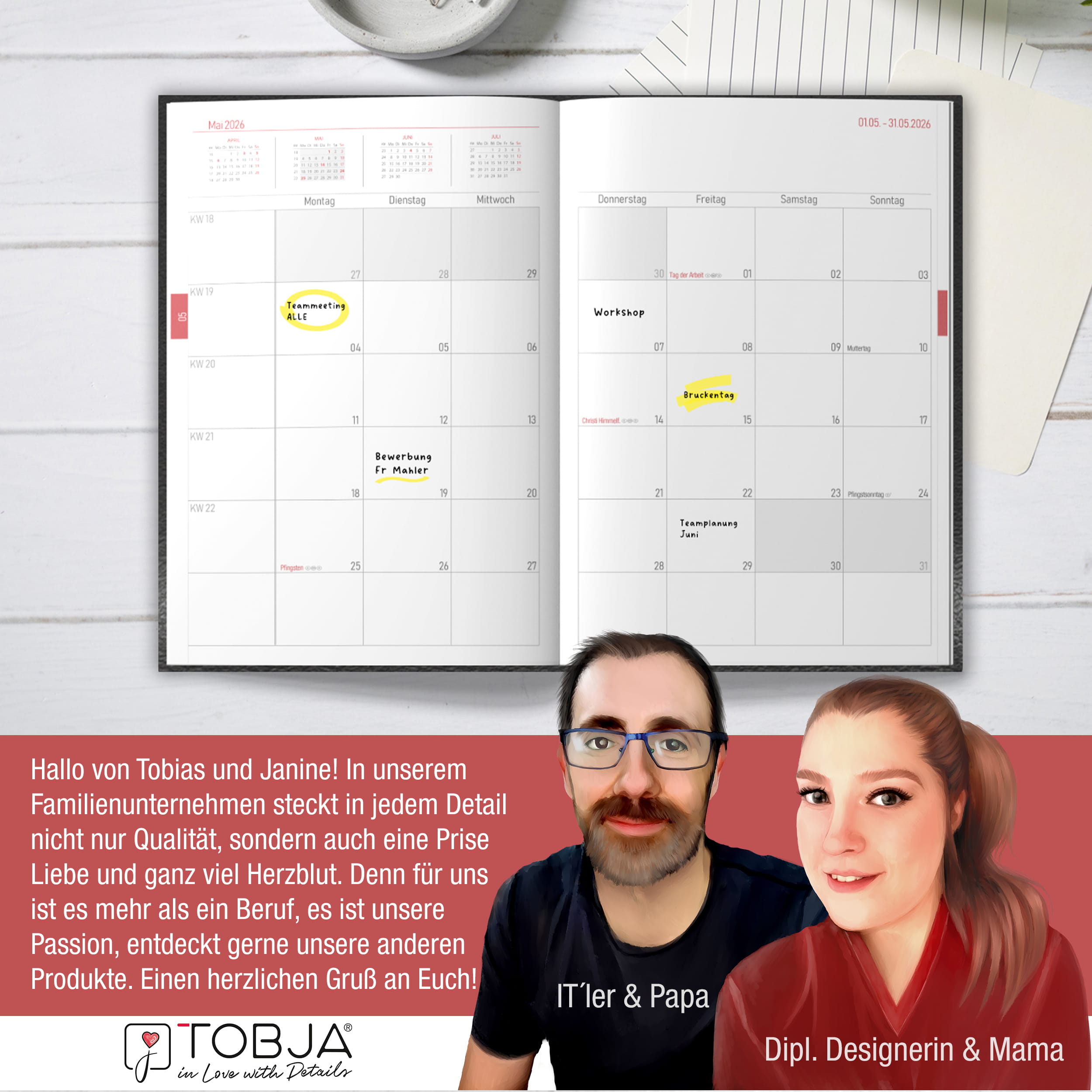 Schuljahreskalender A1 2026/2027 „Colorline"