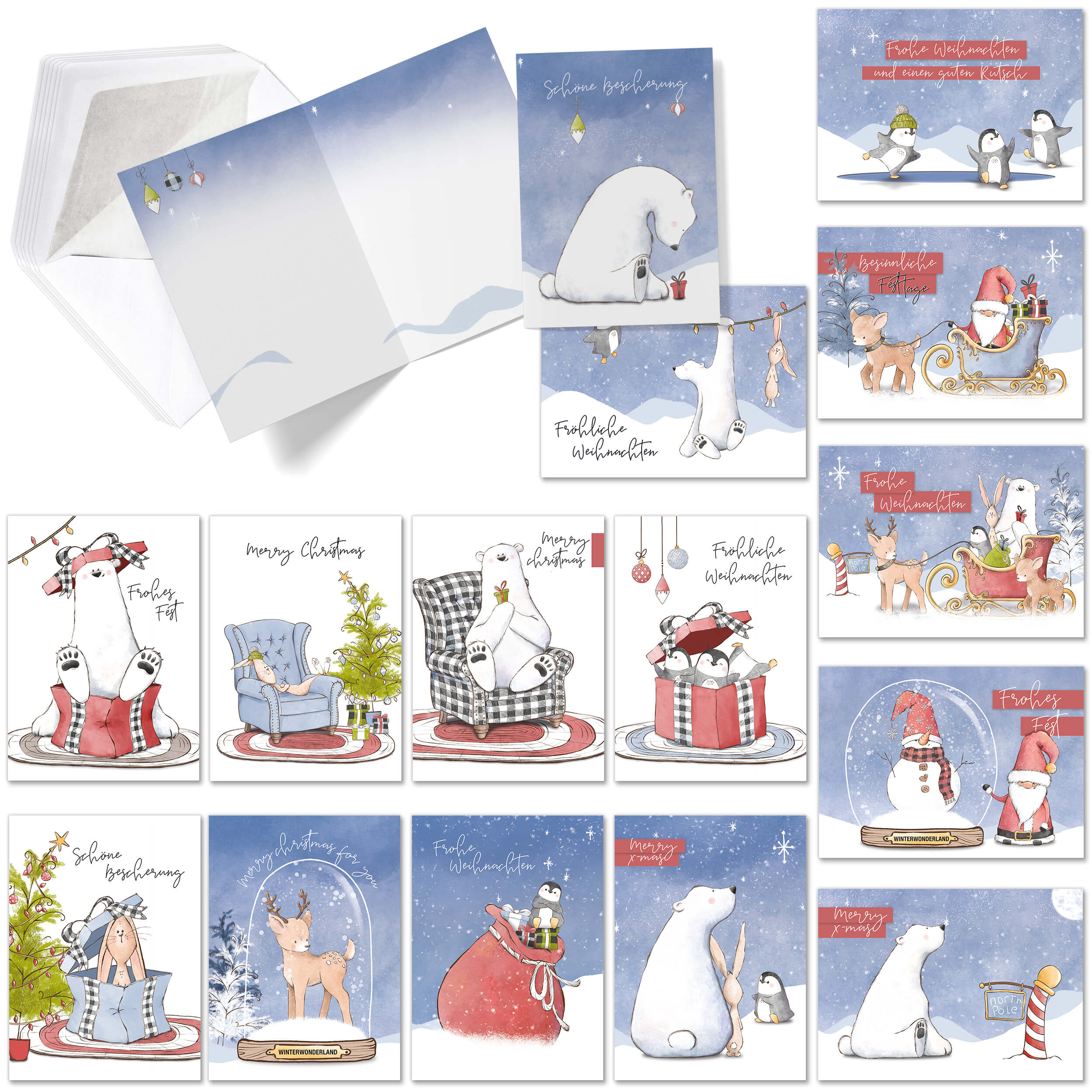 Weihnachtskarten "Tiere im Schnee" Weihnachtskarten "Tiere im Schnee"