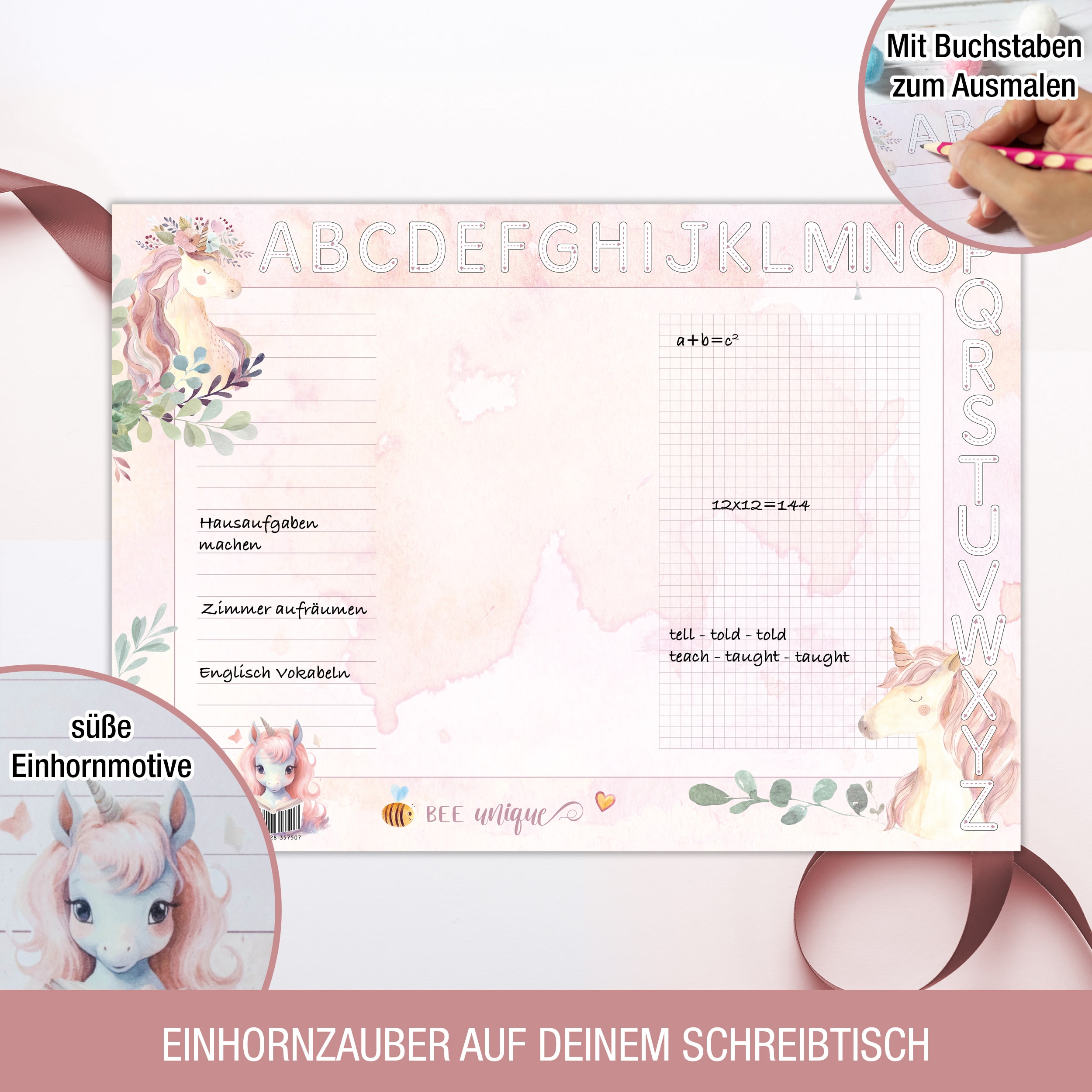 A3 Einhorn Schreibtischunterlage A3 Einhorn Schreibtischunterlage