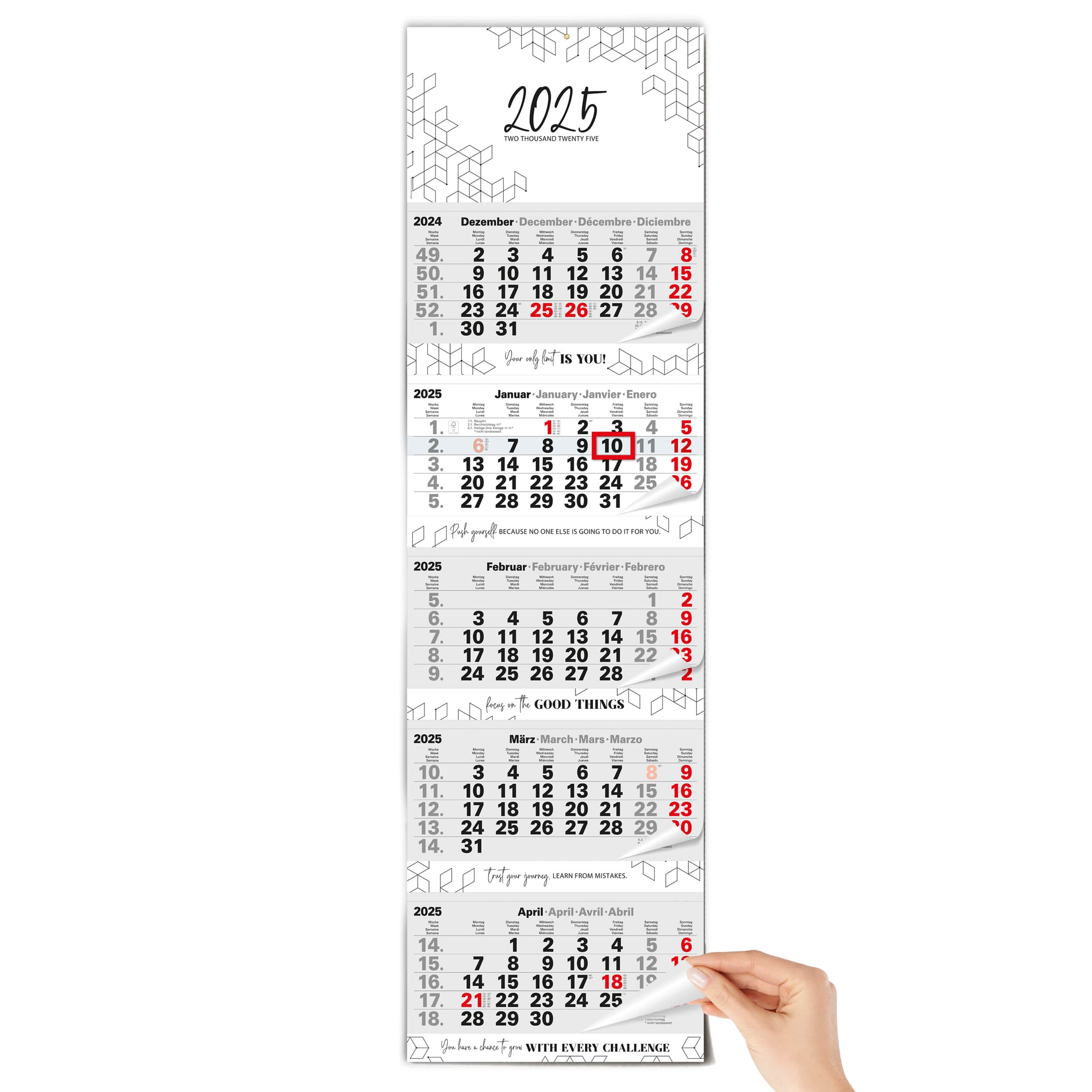 5 Monatskalender 2025 "Motivation Moments"
