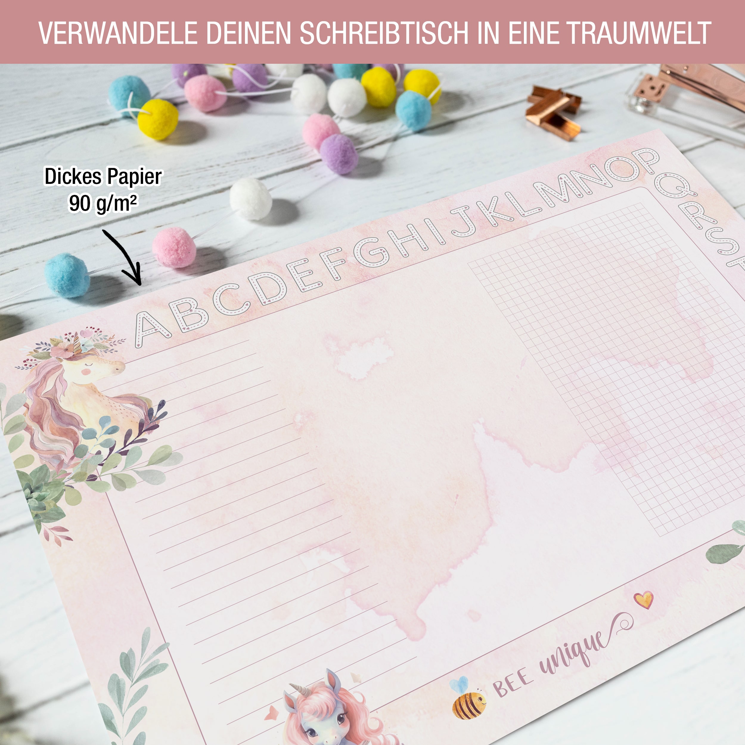 A3 Einhorn Schreibtischunterlage A3 Einhorn Schreibtischunterlage