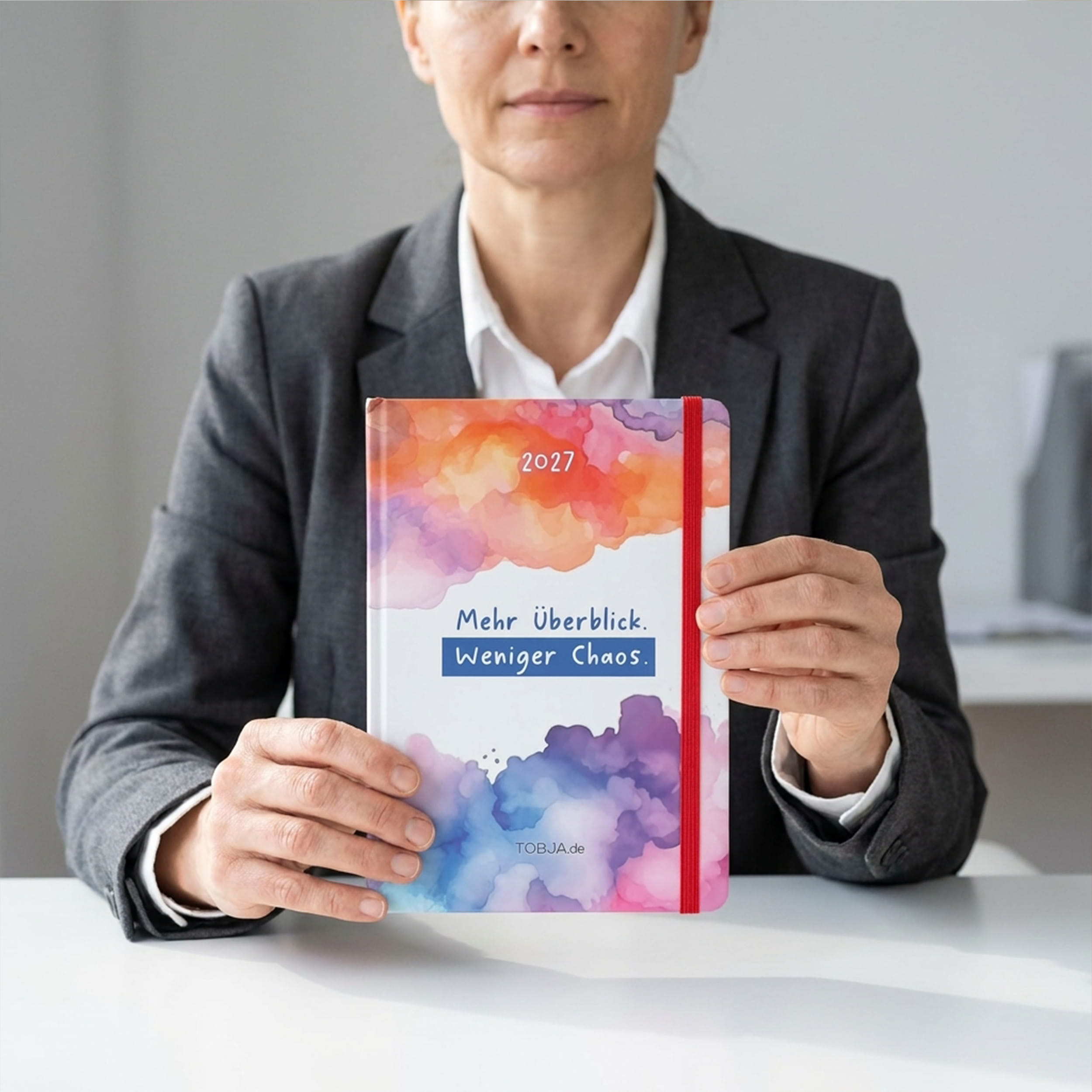 Buchkalender 2027 A5 Aquarell Halbstunden