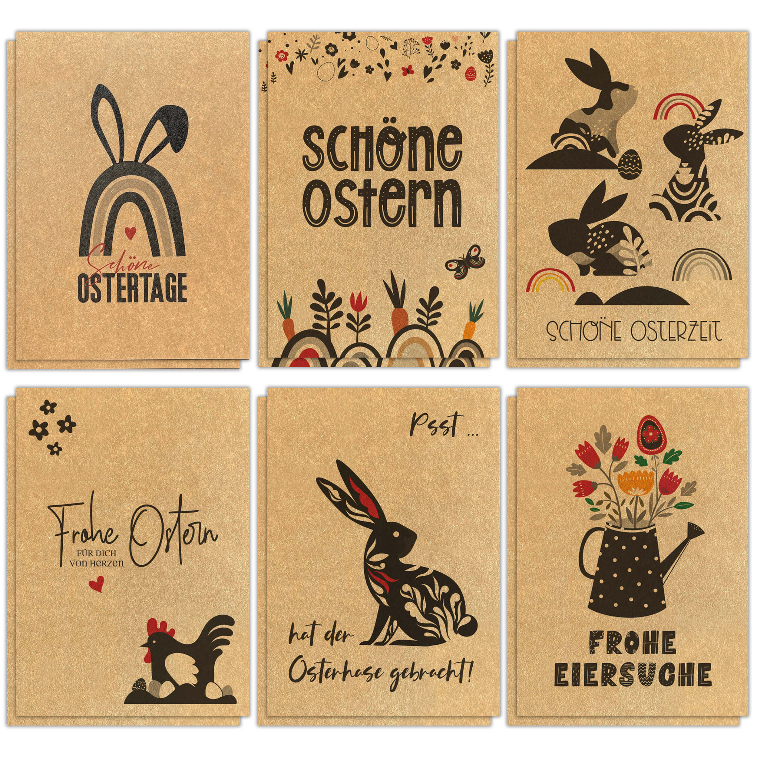 Ostern Postkarten Set "Frohe Ostern"