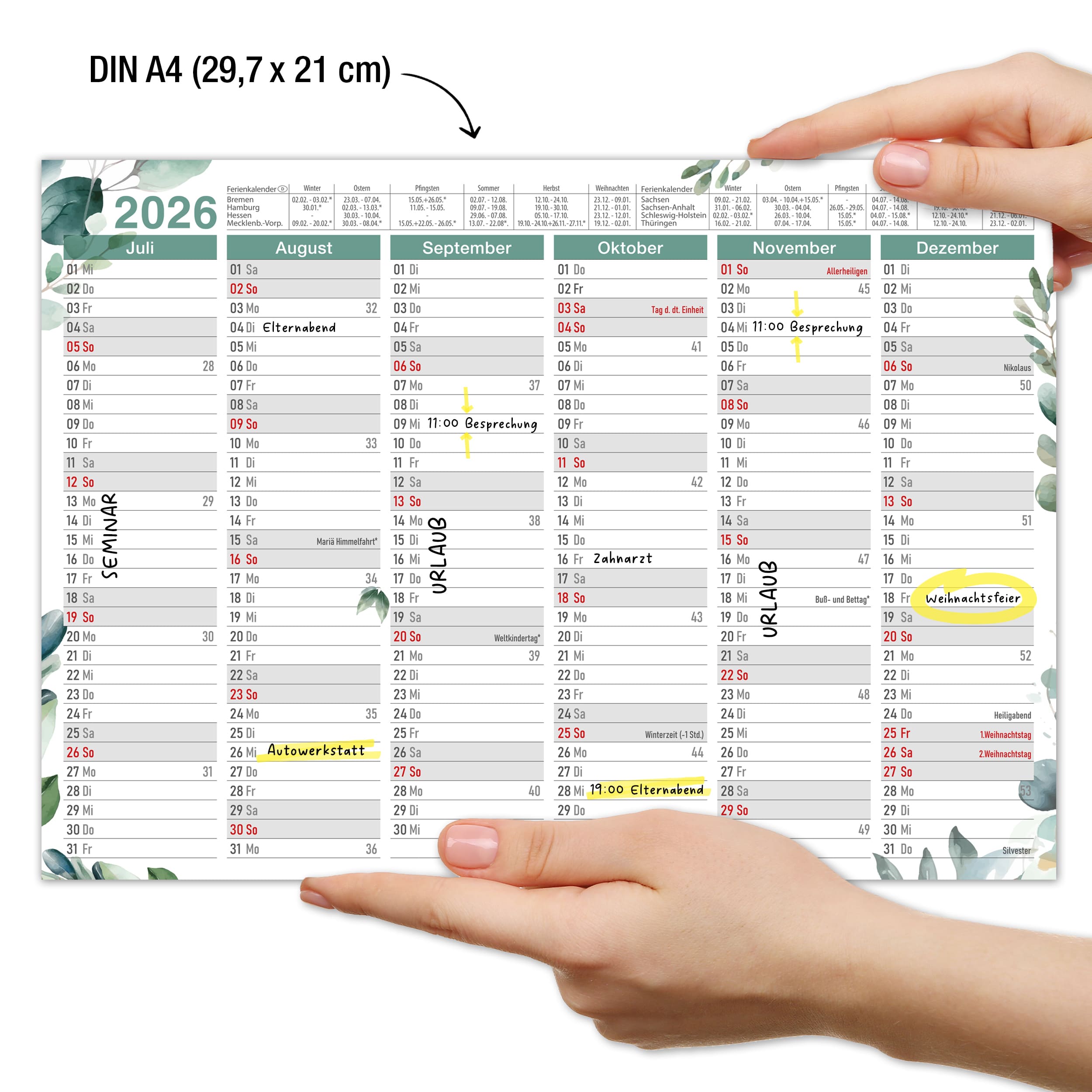Tafelkalender 2026 "Eukalyptus"