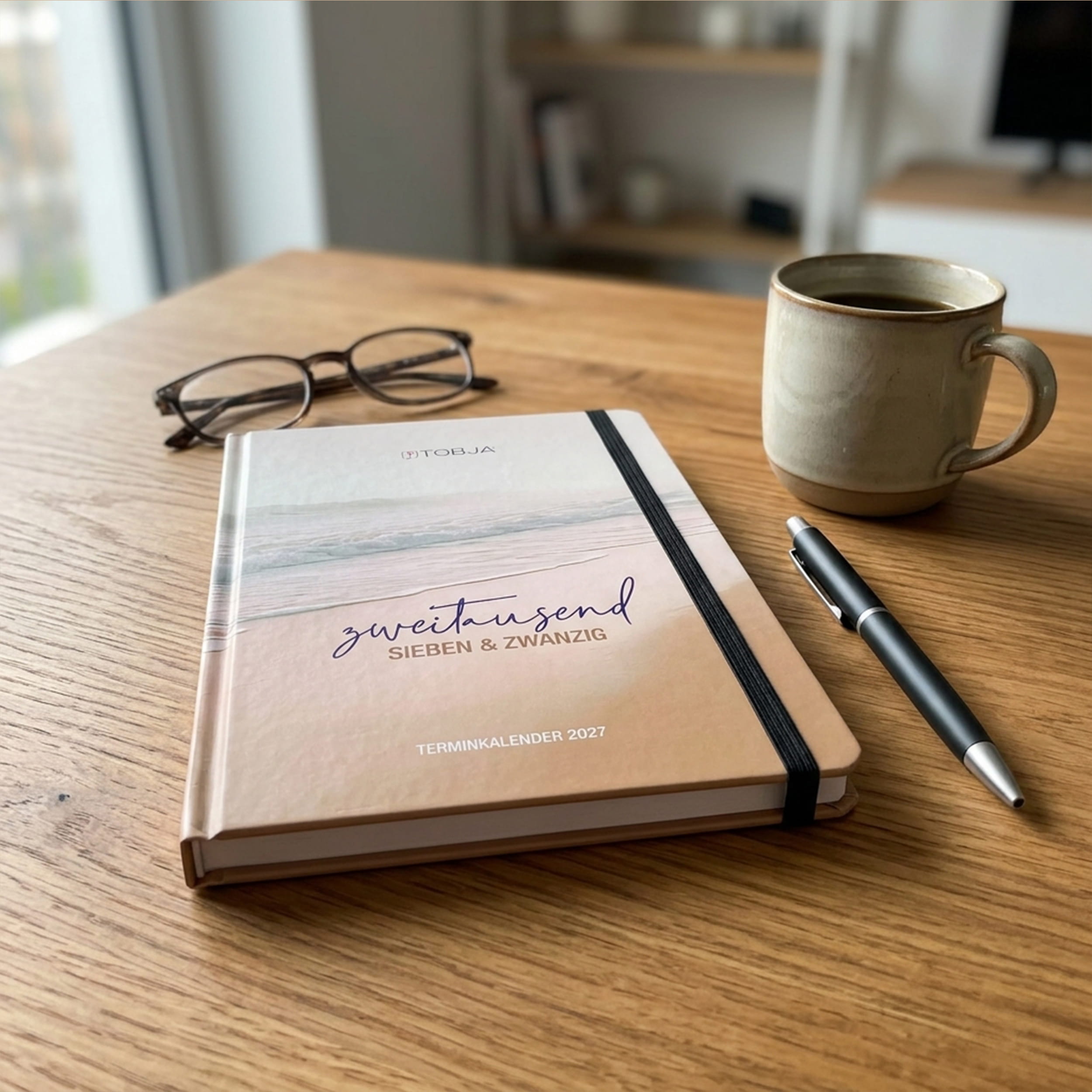 Buchkalender 2027 A5 Sunrise Halbstunden