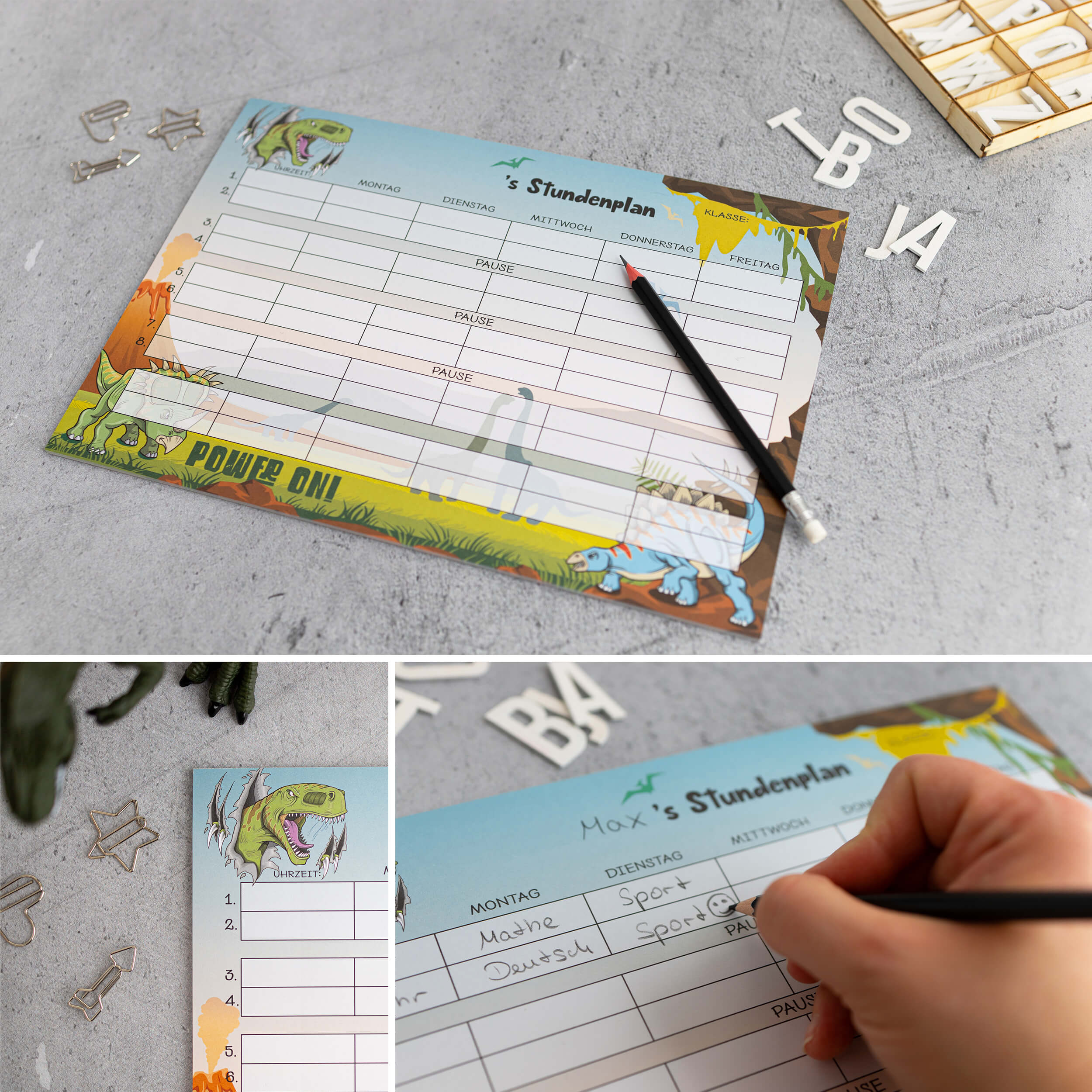Stundenplan Block "Dinosaurier"