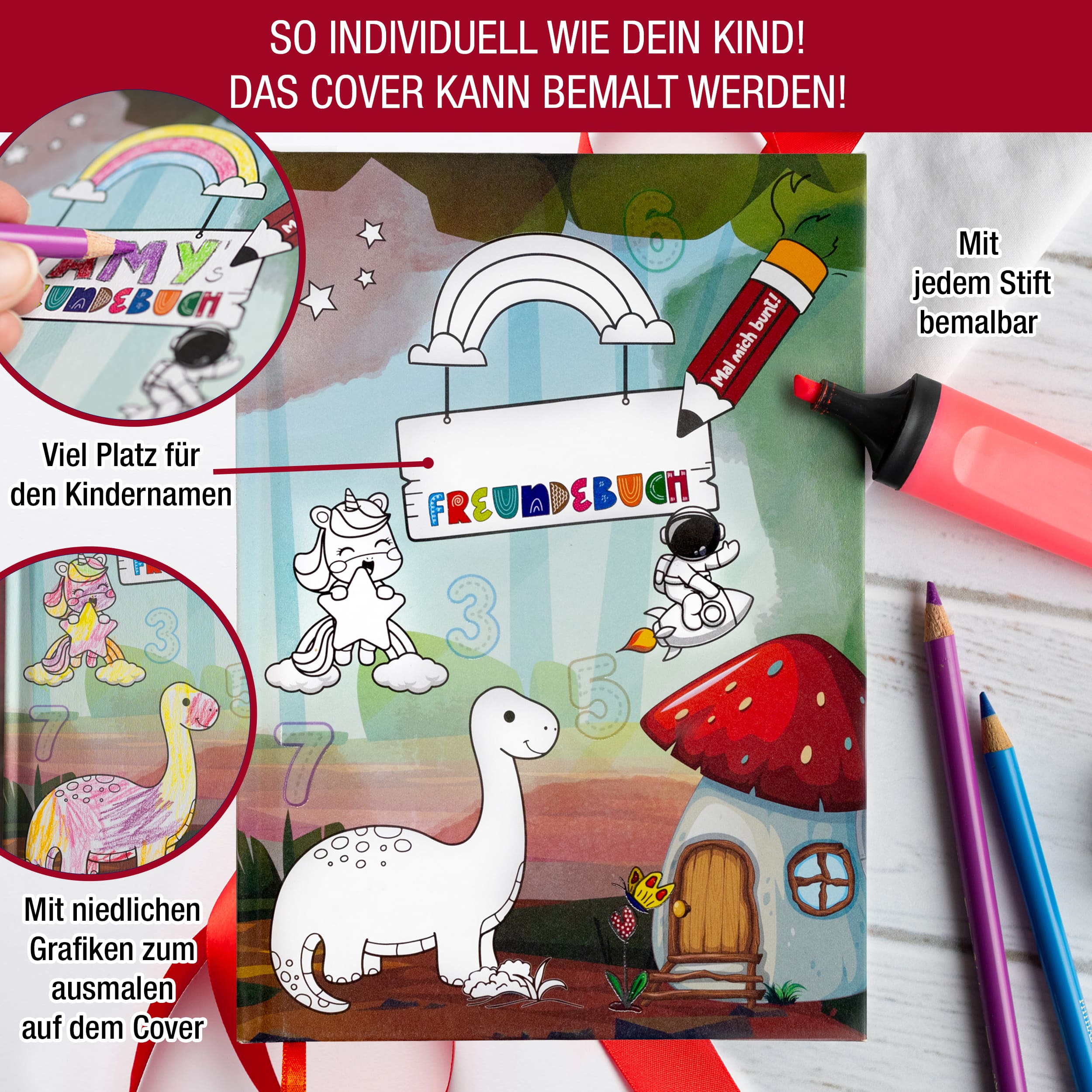 Kindergartenfreundebuch "Kunterbunt"
