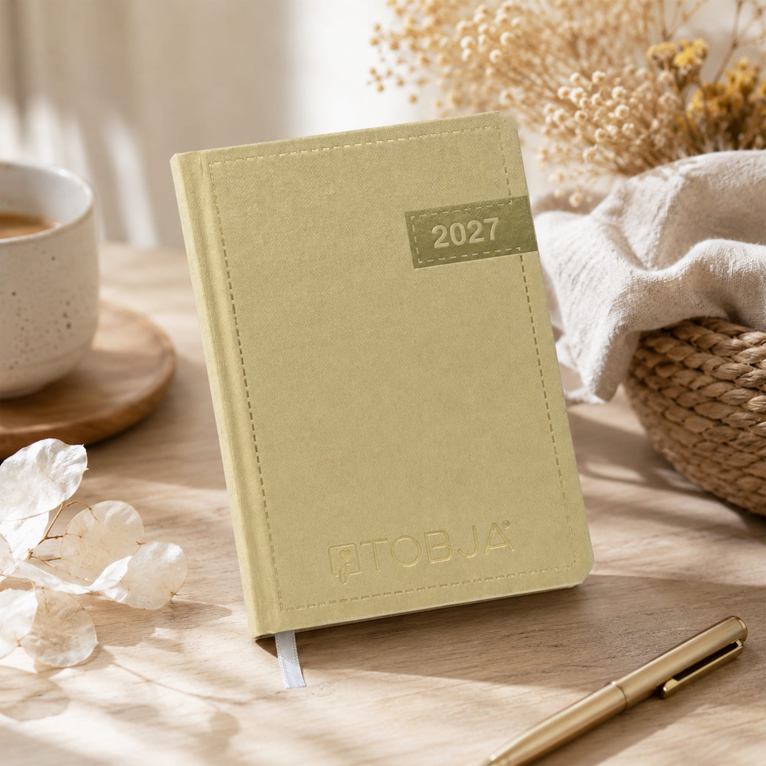 Taschenkalender 2027 A6 Denim Beige