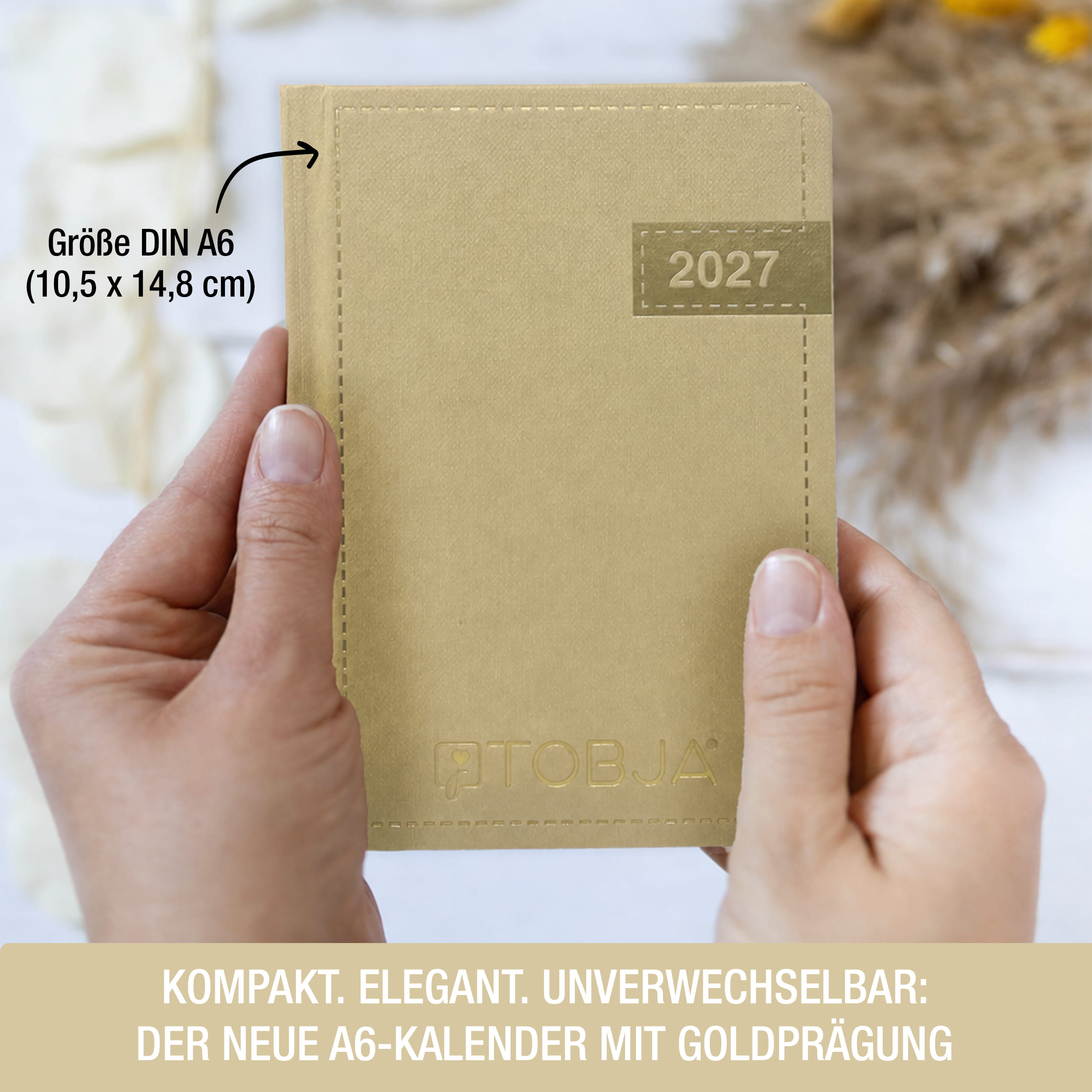 Taschenkalender 2027 A6 Denim Beige