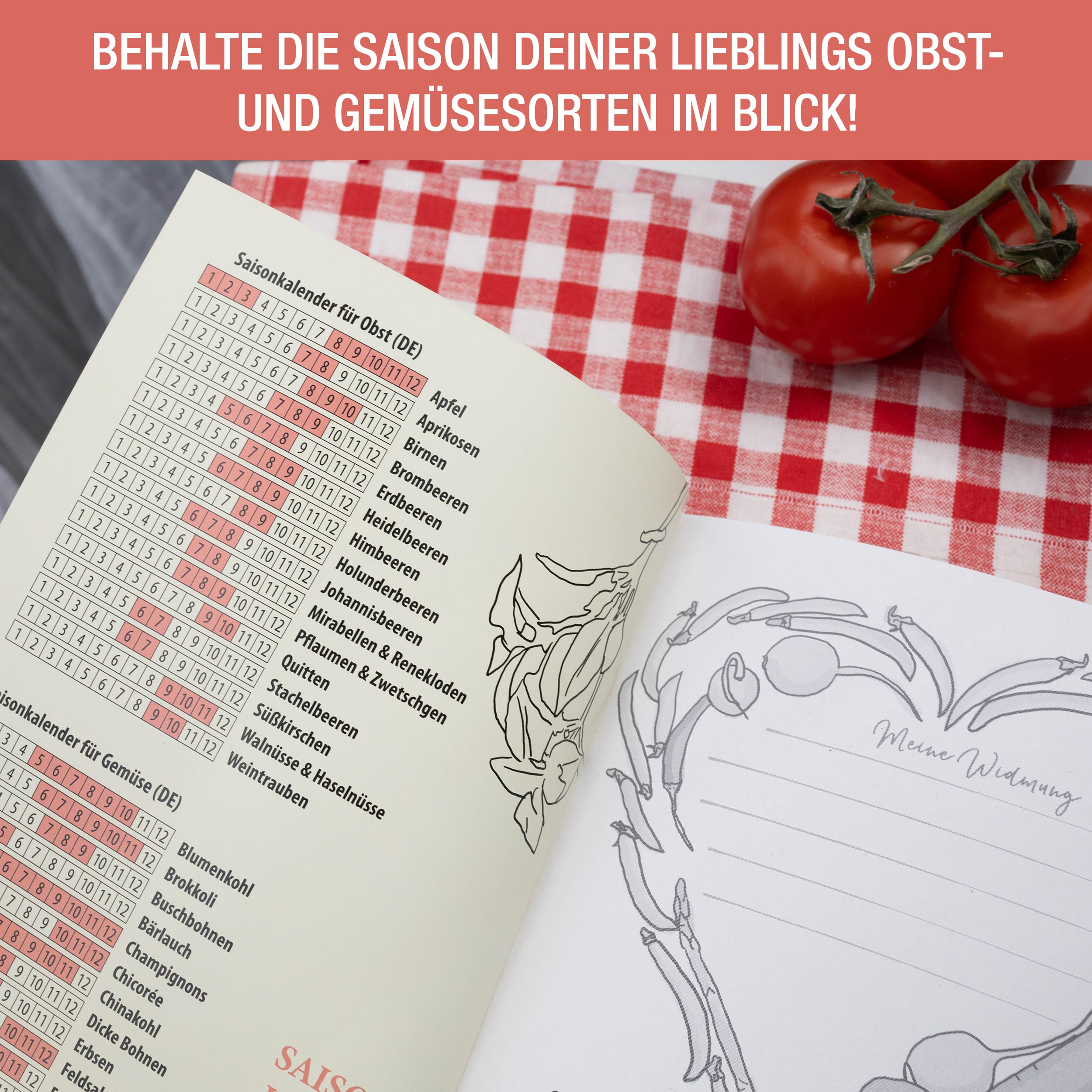 Rezeptbuch „Gemüseherz“ zum Selberschreiben – DIN A5