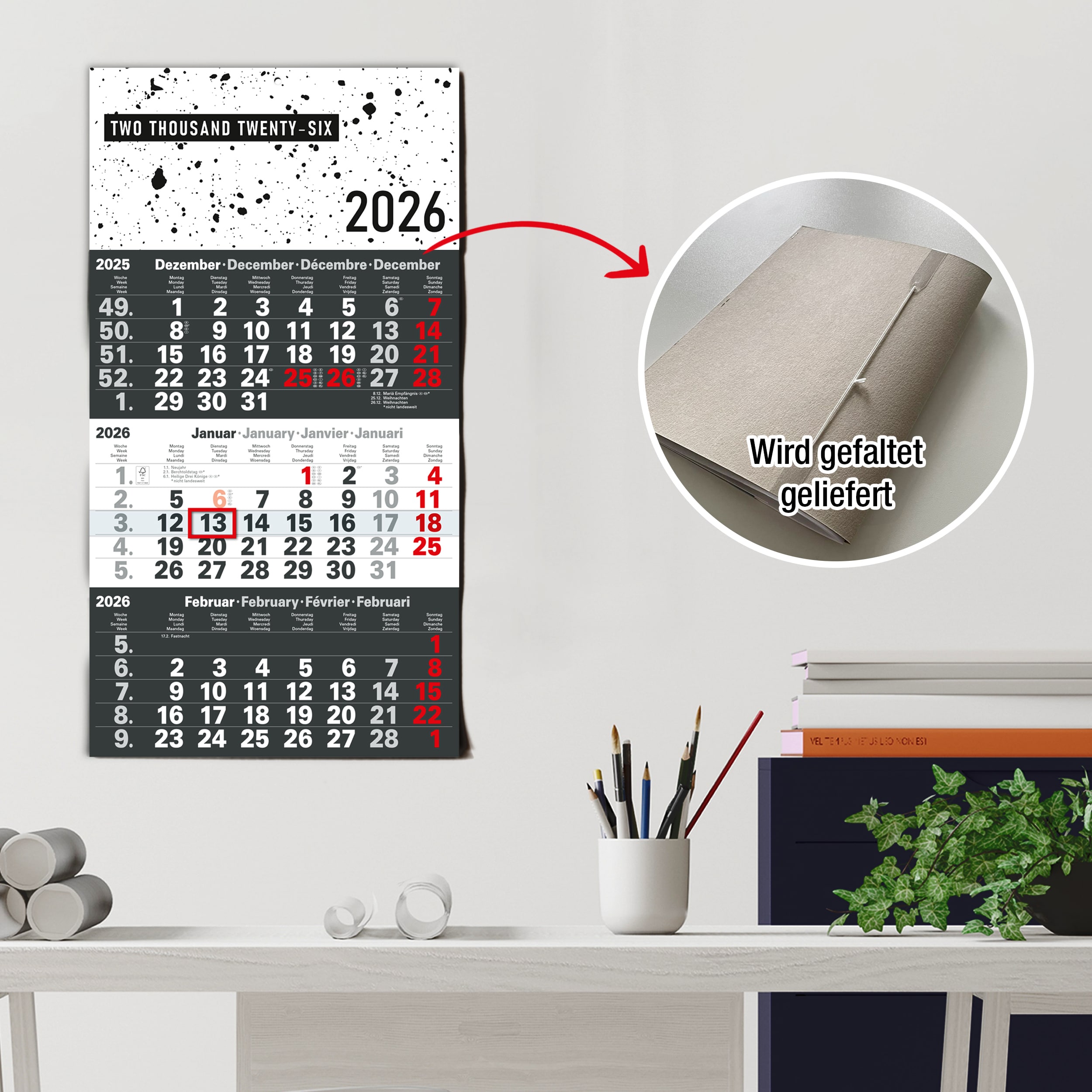 3-Monatskalender 2026 Design 3-Monatskalender 2026 Design