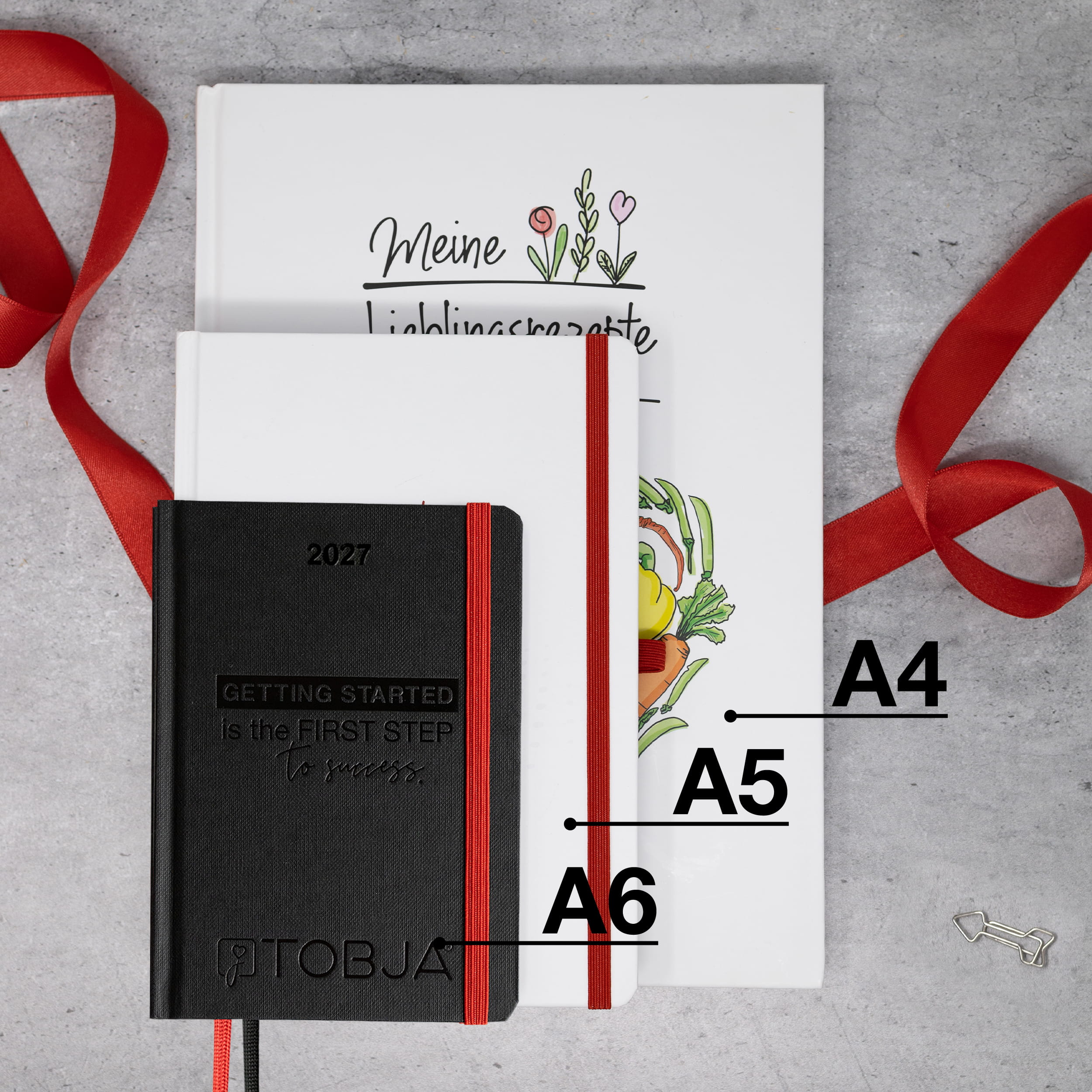 Taschenkalender 2027 A6 Schwarz - Hardcover & FSC