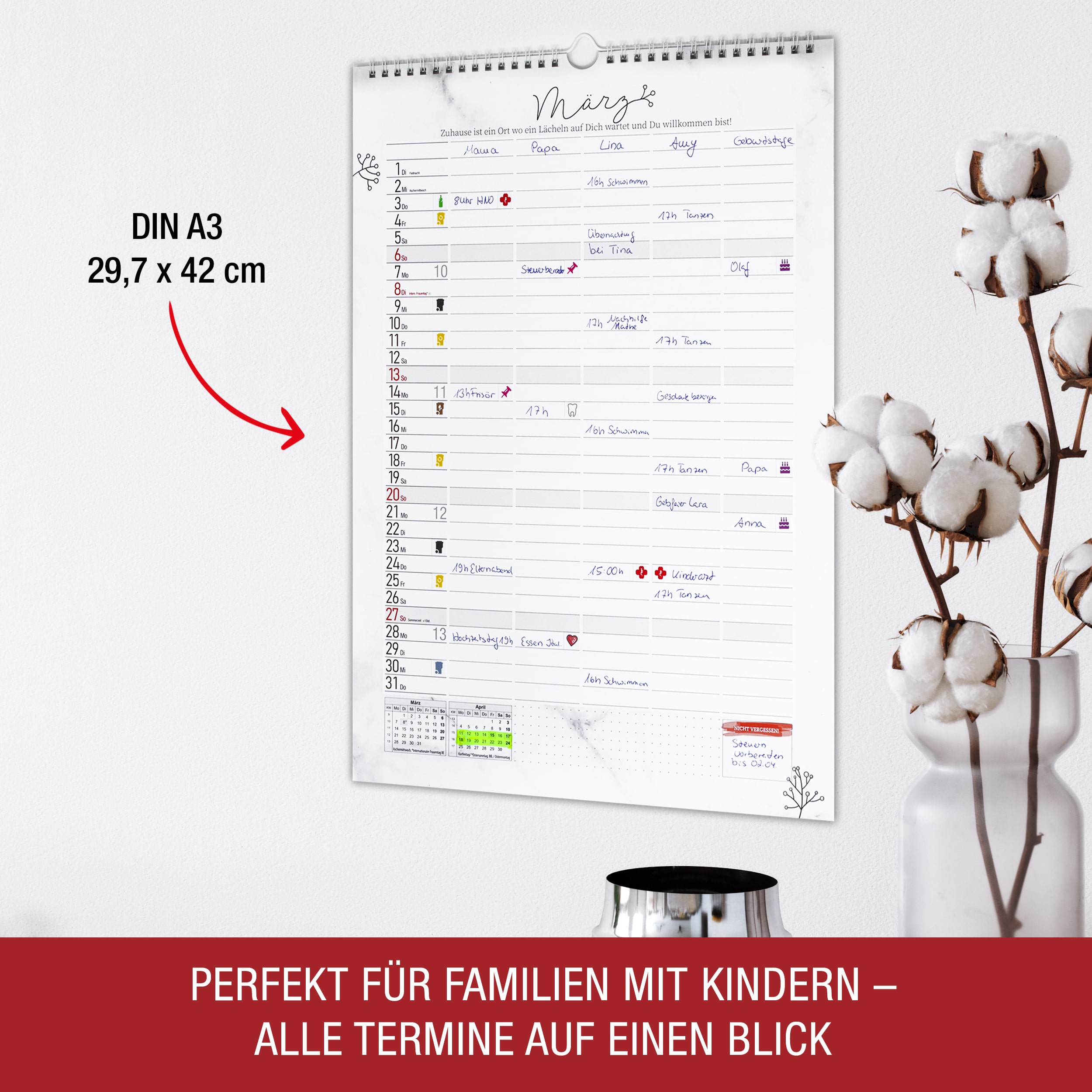 Familienkalender 2026 "Marmor Line" Familienkalender 2026 "Marmor Line"