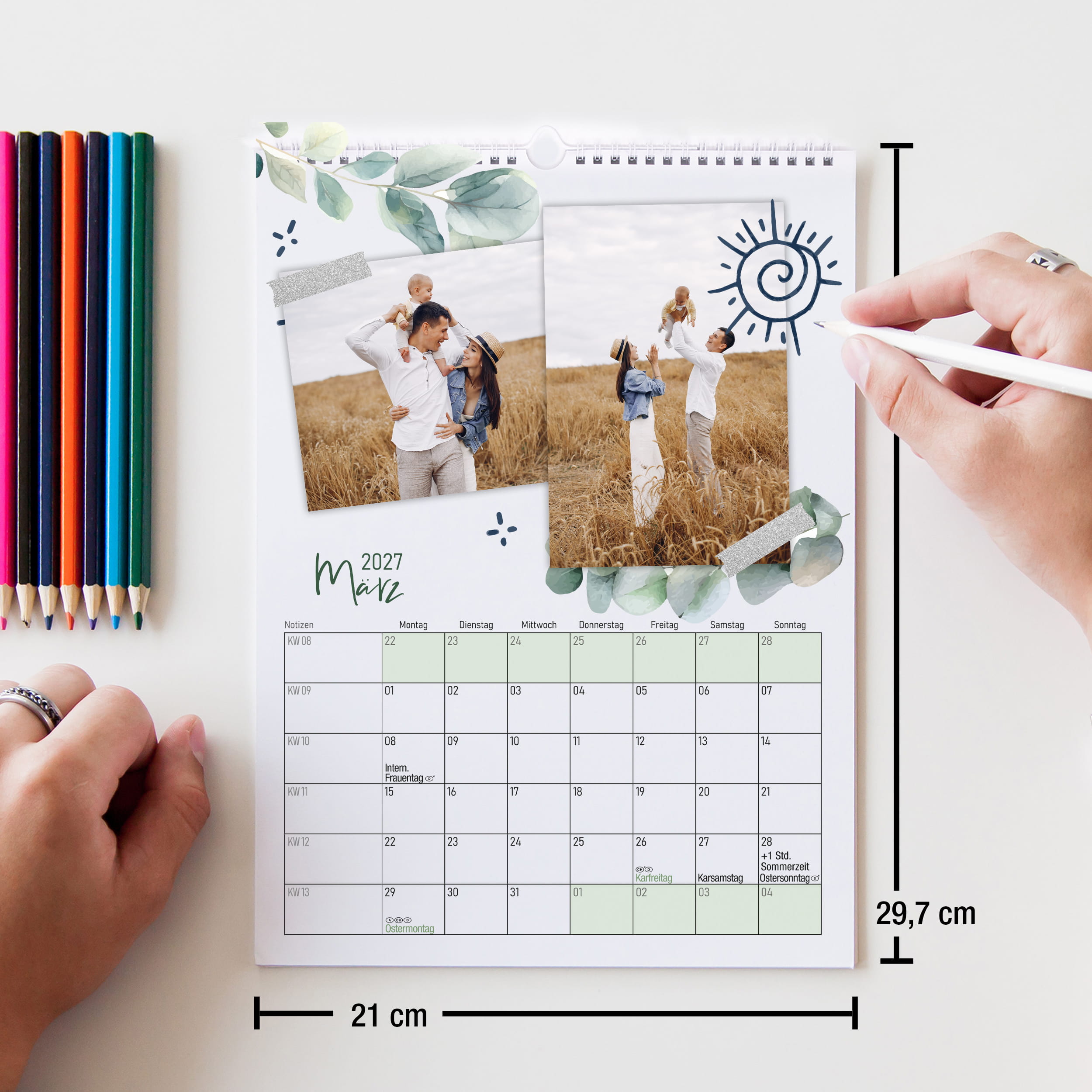 DIY Foto-Kalender 2027 Eukalyptus A4