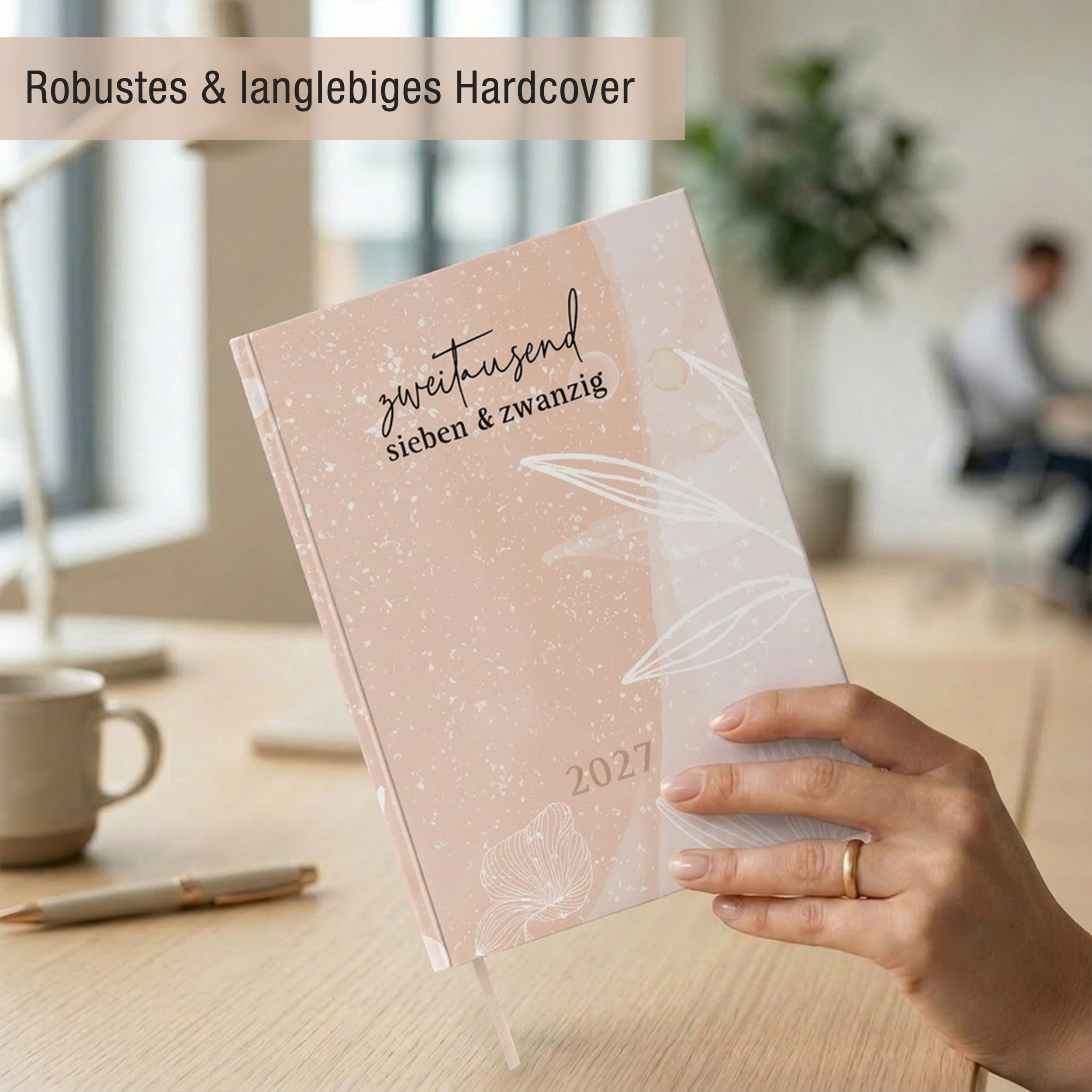 Buchkalender 2027 OptiPlaner Rosé altrosa