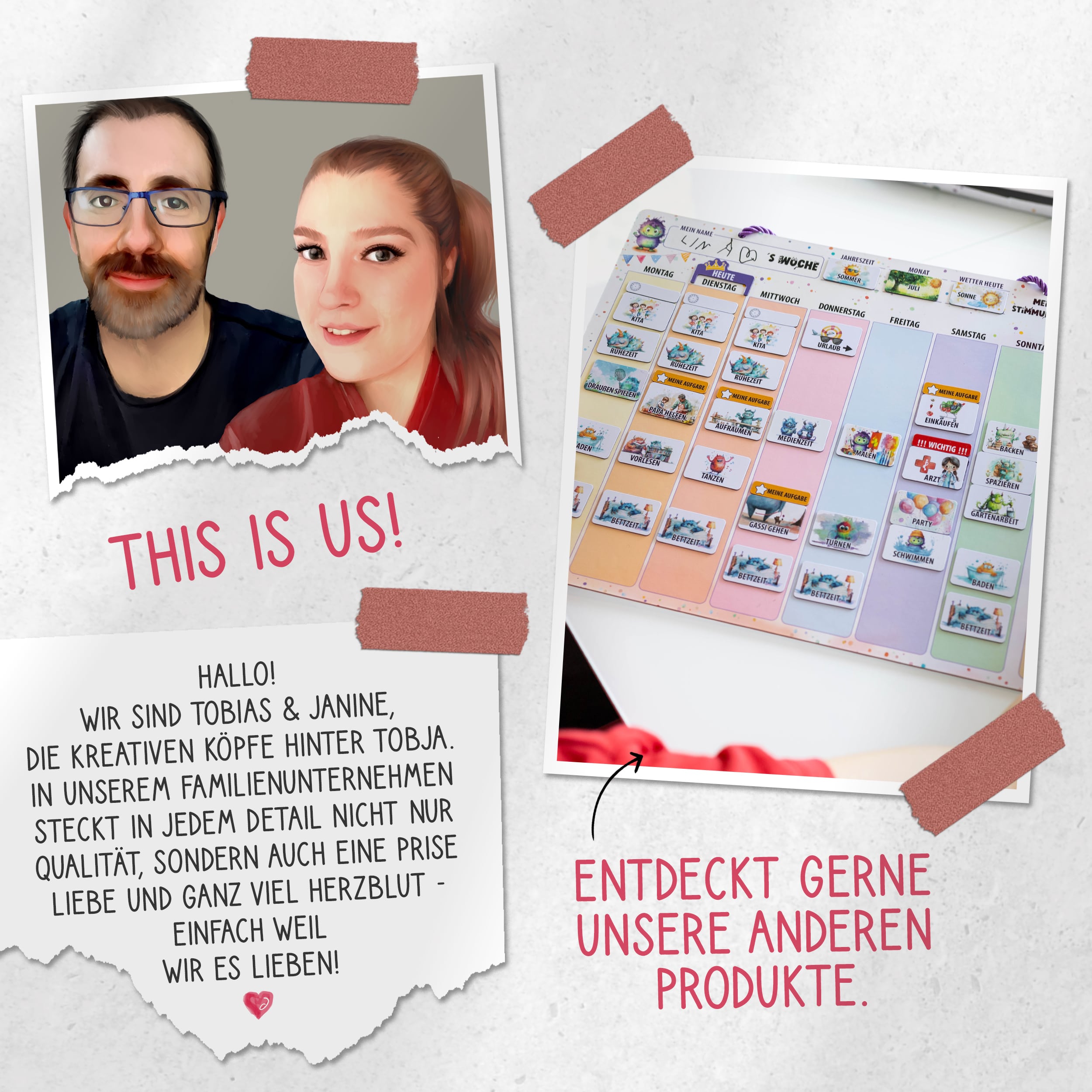 Belohnungstafel Set mit Zahnputztafel