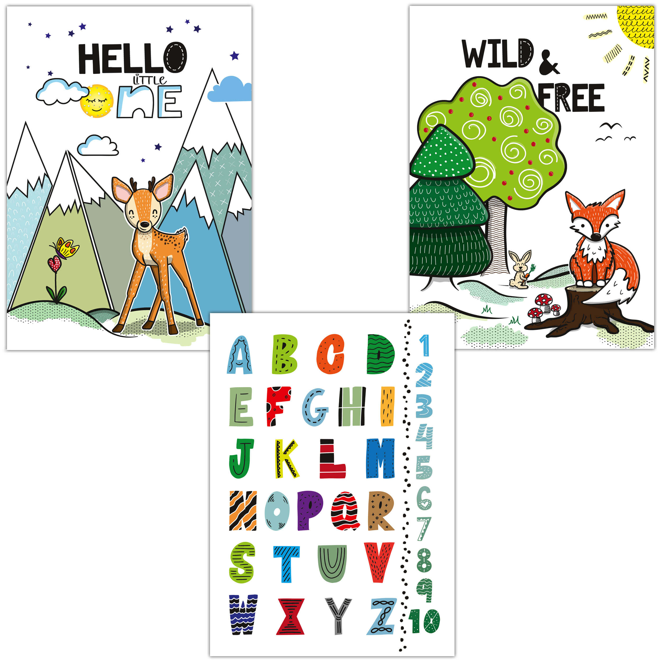 Tiere & Natur Poster Set