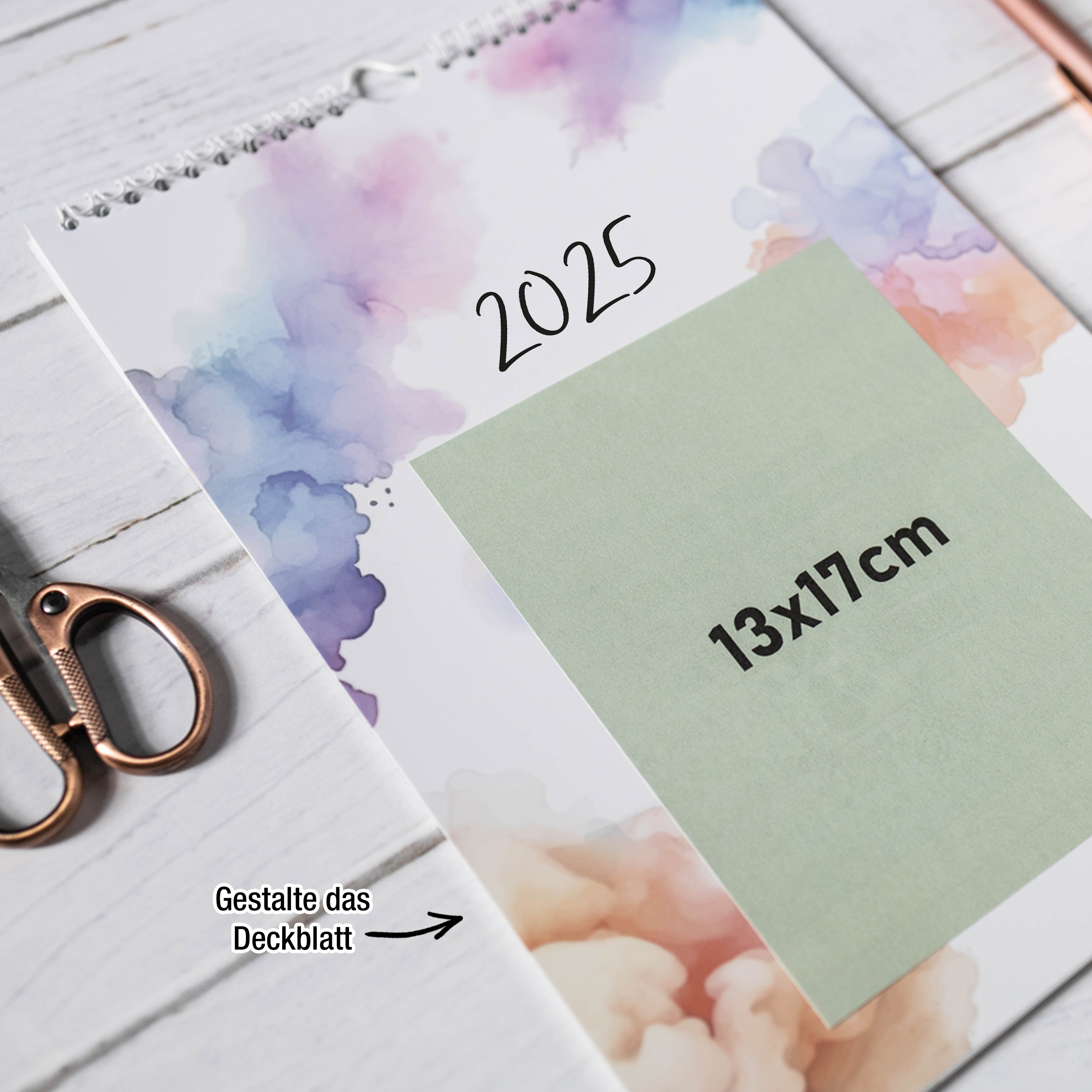 A4 Bastelkalender 2025 "Aquarell" A4 Bastelkalender 2025 "Aquarell"