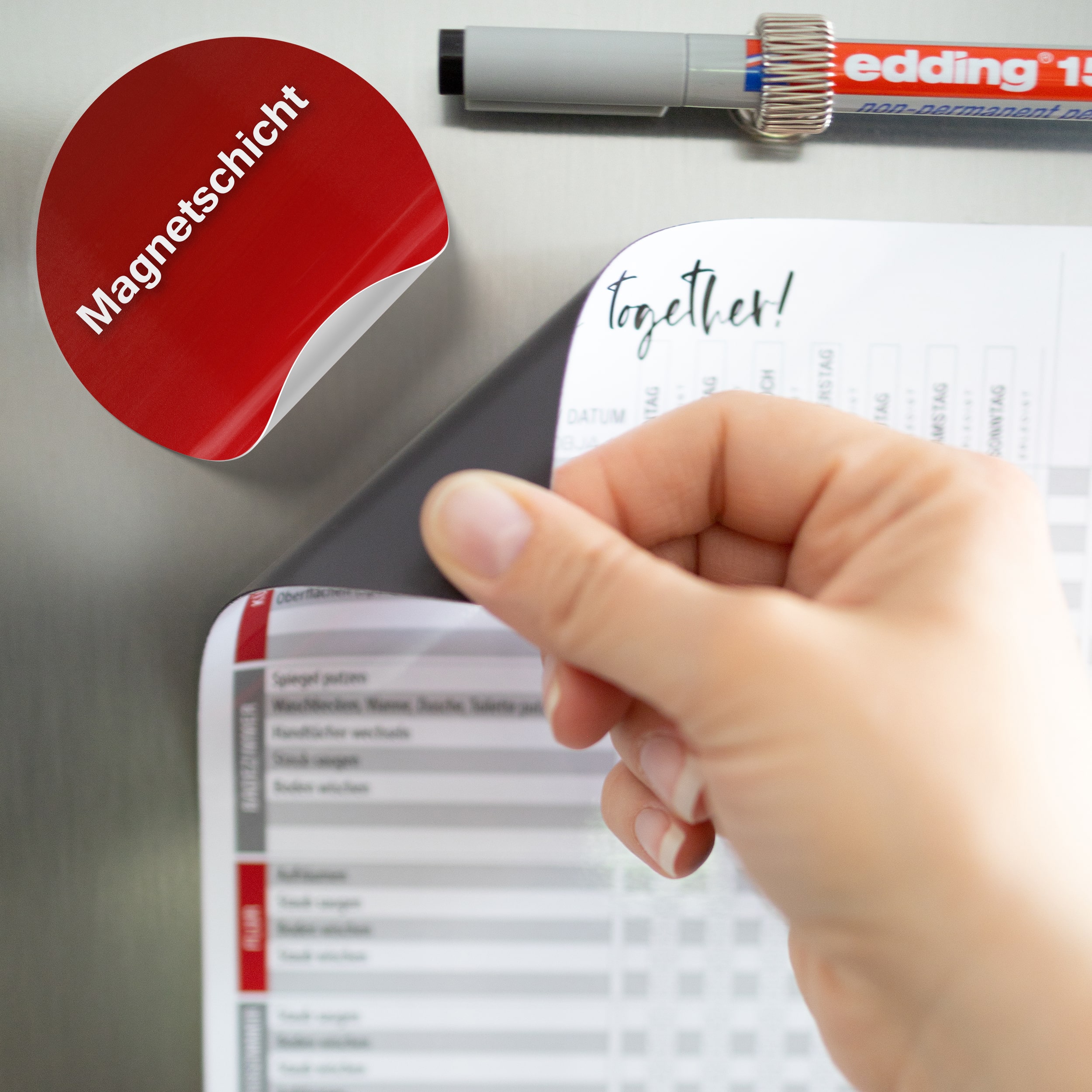 Haushaltsplaner magnetisch inkl. Stift
