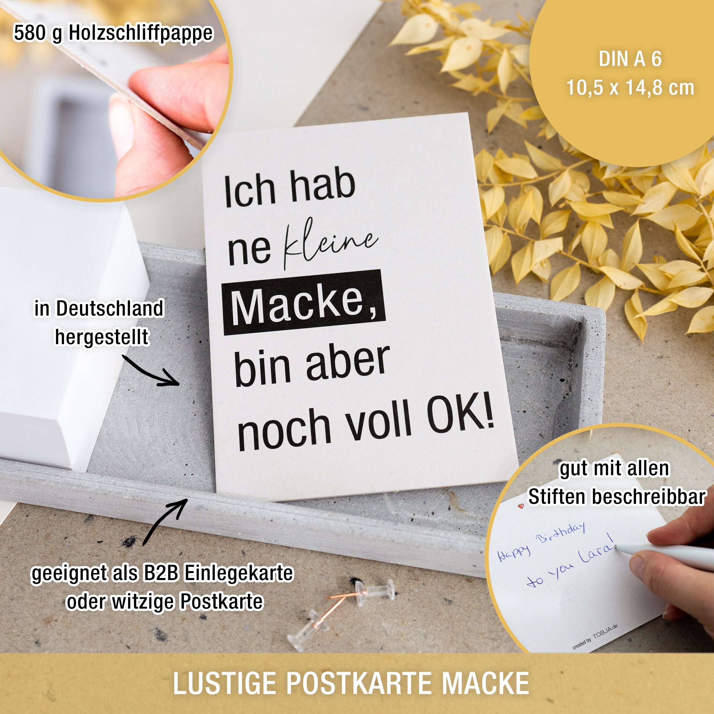 Postkarte "Ich hab ne kleine Macke" Postkarte "Ich hab ne kleine Macke"