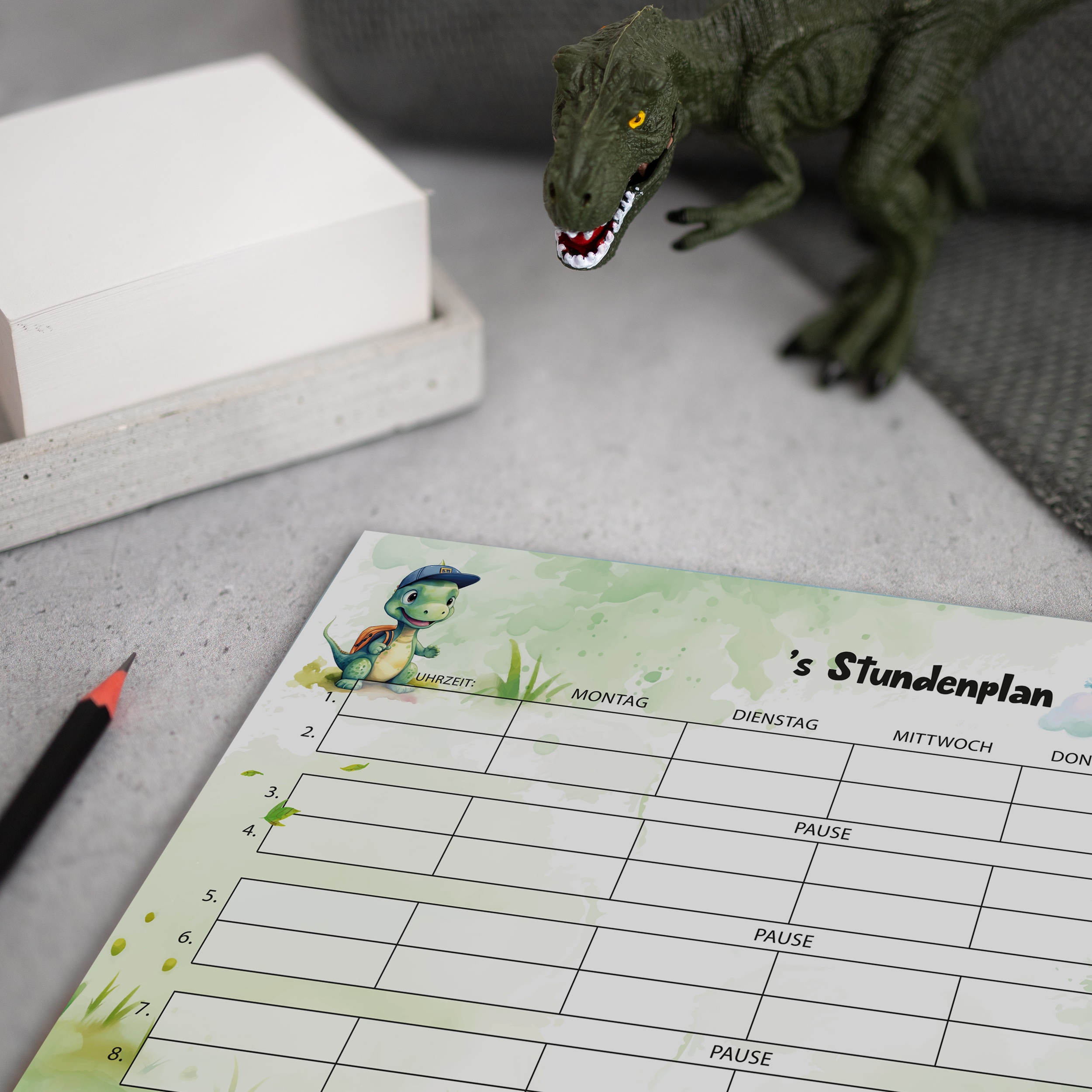 Stundenplan Block "Dino Drache" Stundenplan Block "Dino Drache"