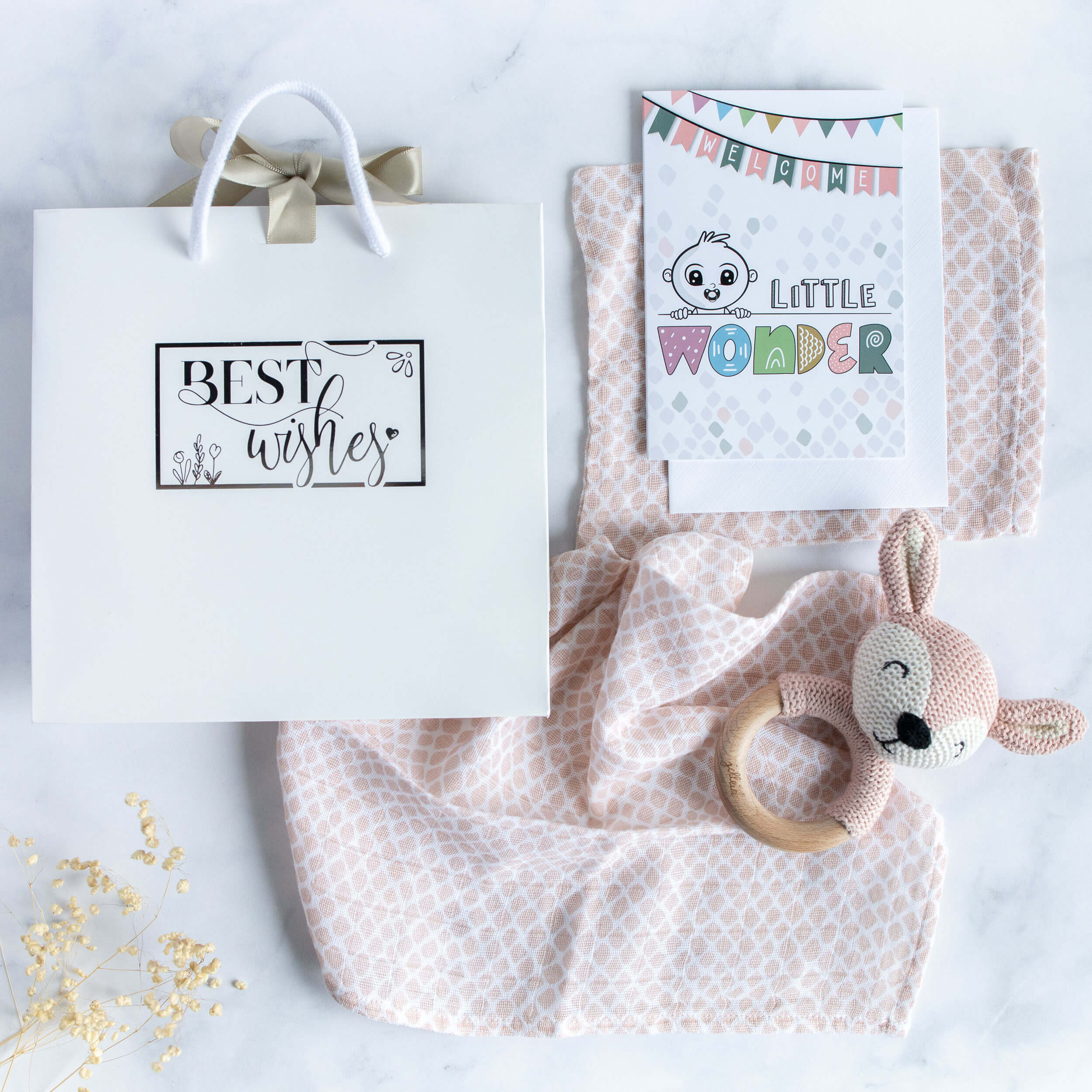 Baby Geschenkset Mädchen "Rassel"