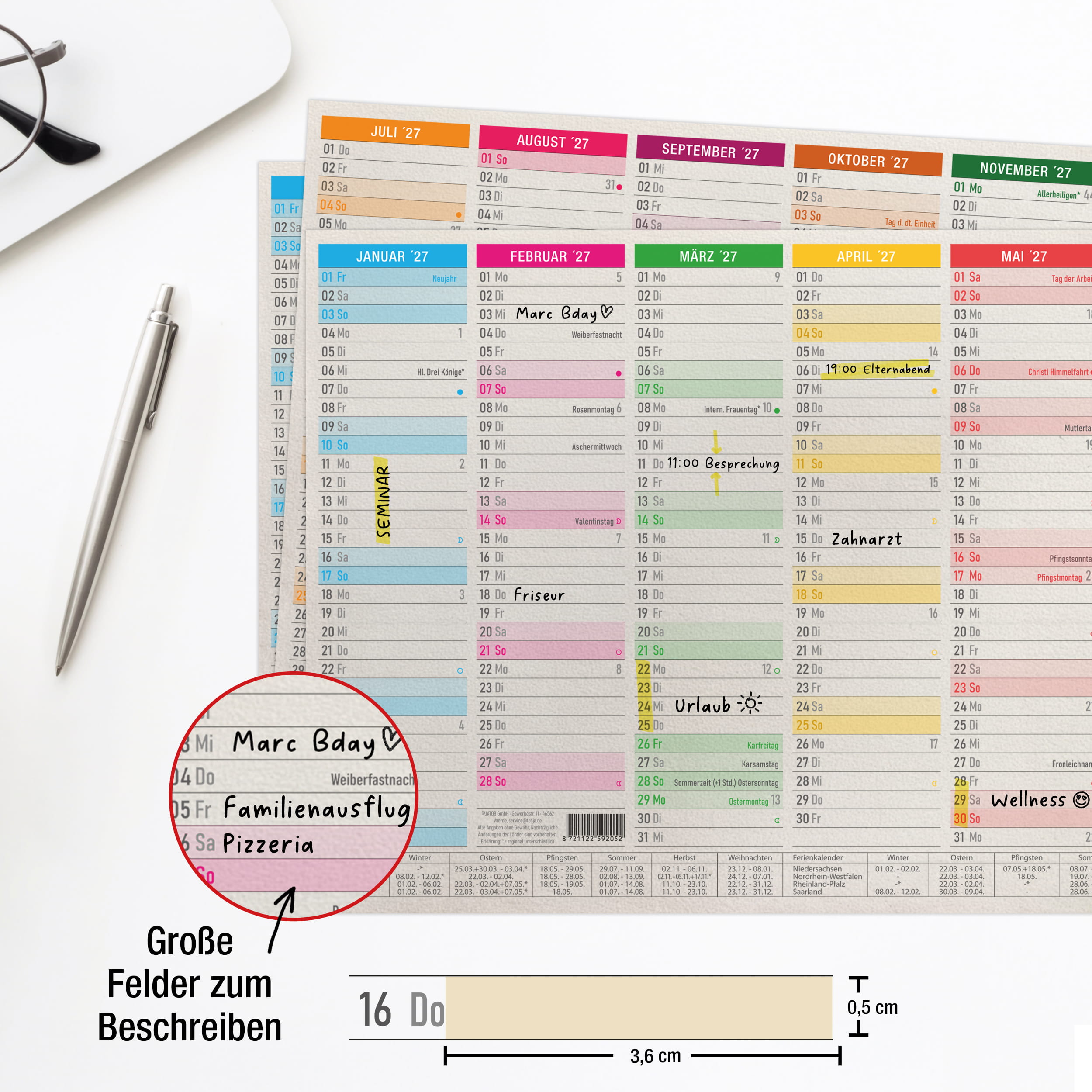 Tafelkalender 2027 BigOne Bierdeckel A4