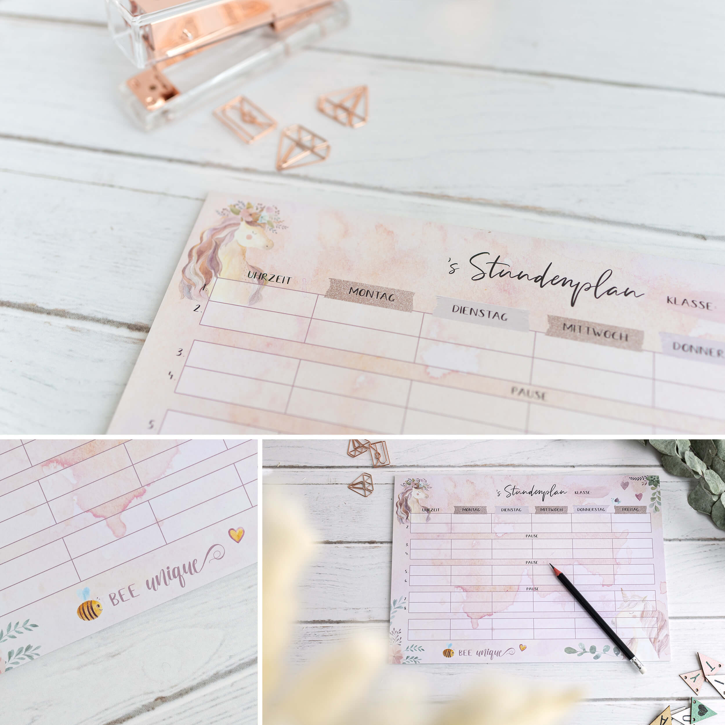 Stundenplan Block "Einhorn"