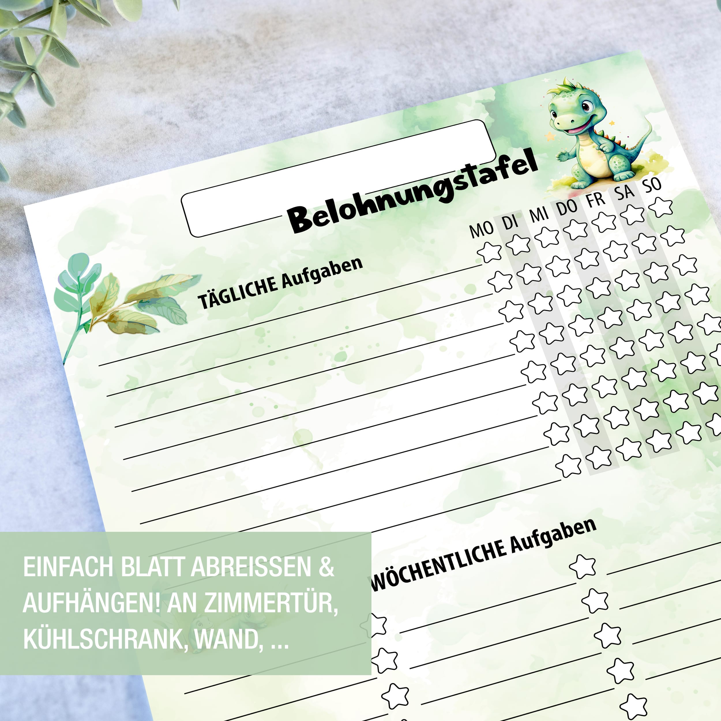 Belohnungstafel Kinder 25 Blatt Dino Belohnungstafel Kinder 25 Blatt Dino