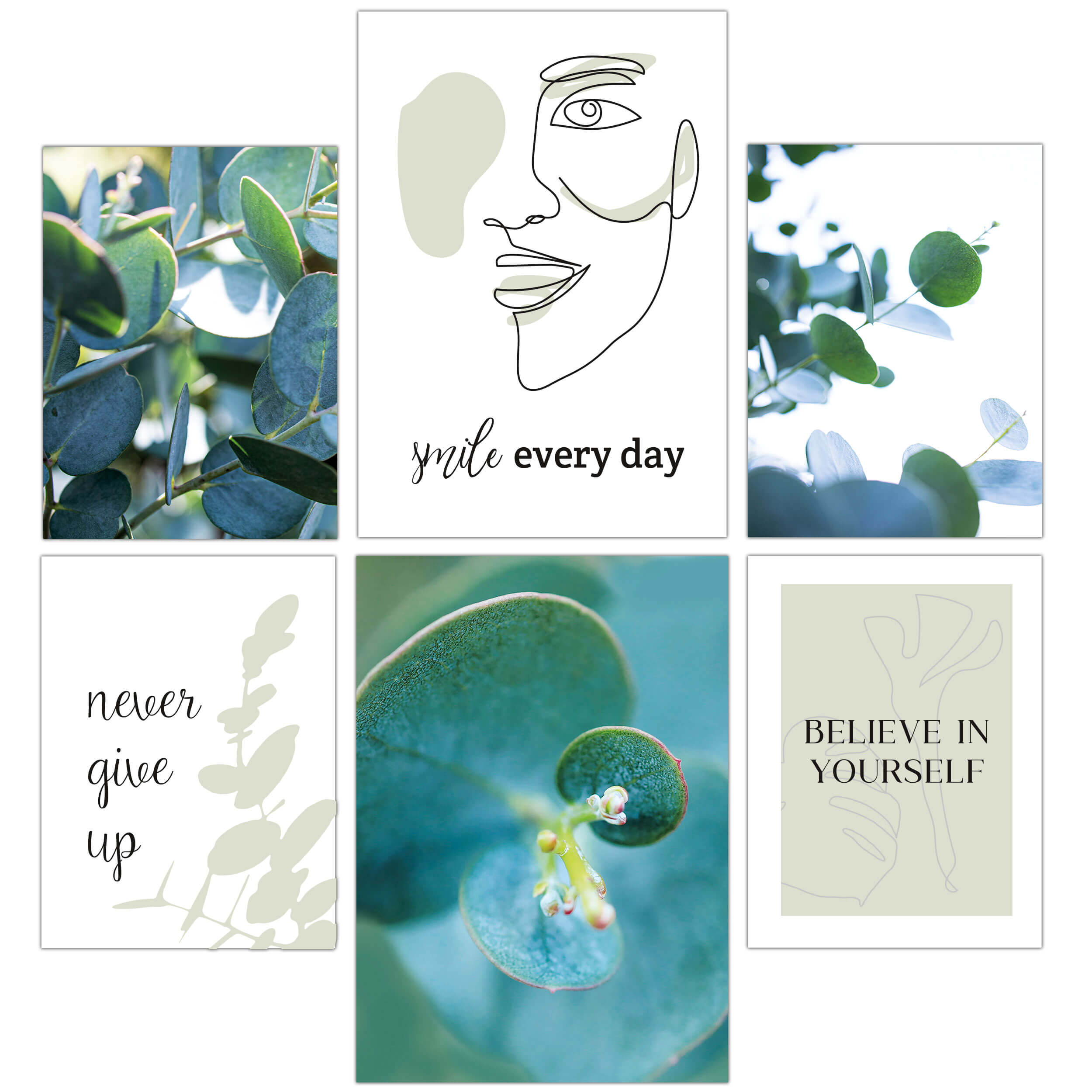 Eukalyptus Love 6er Poster Set  Eukalyptus Love 6er Poster Set