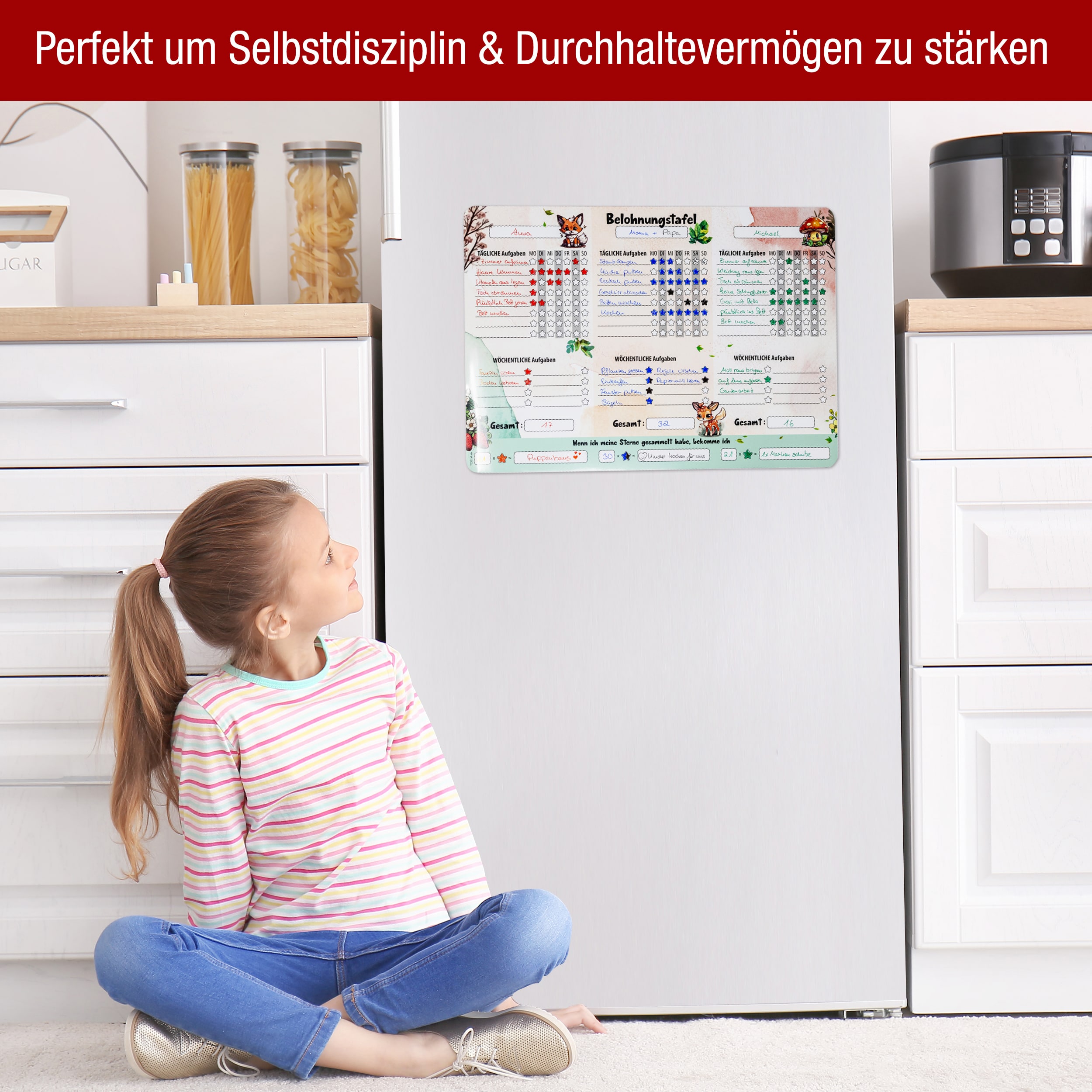 Belohnungstafel Waldtiere magentisch