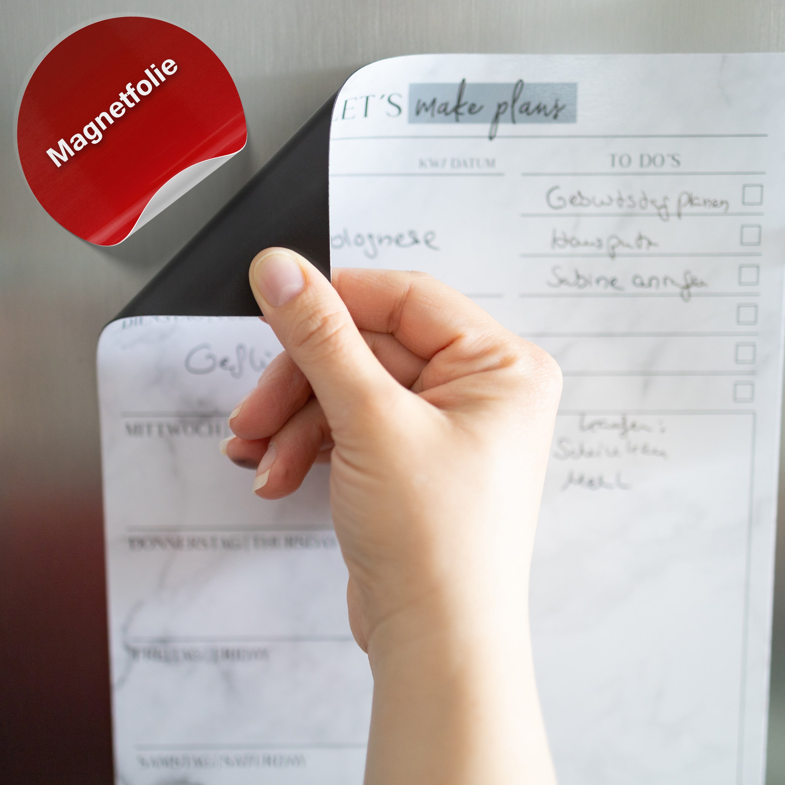 Menüplaner magnetisch inkl. Stift Menüplaner magnetisch inkl. Stift