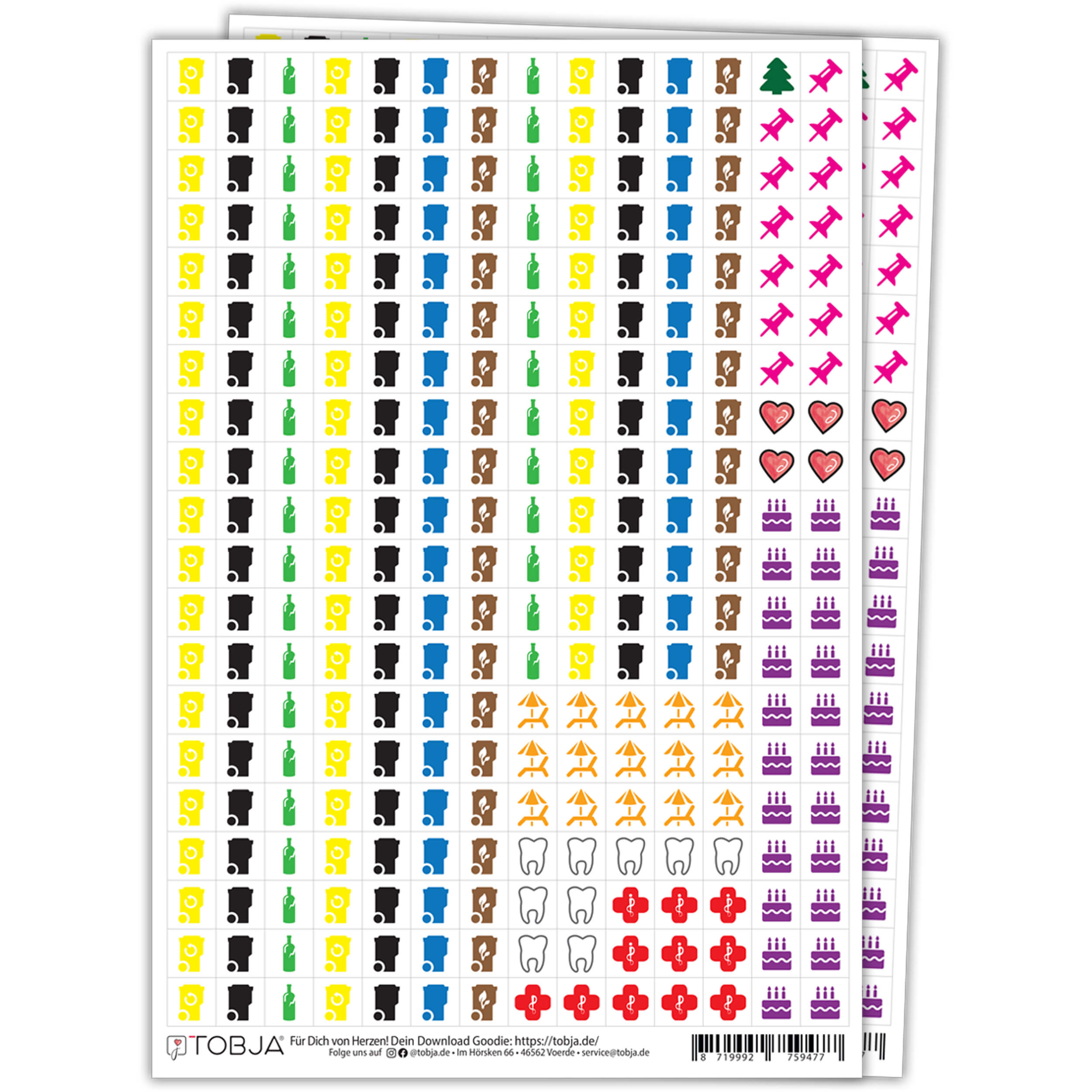 Sticker für Kalender "Sticky Infos"