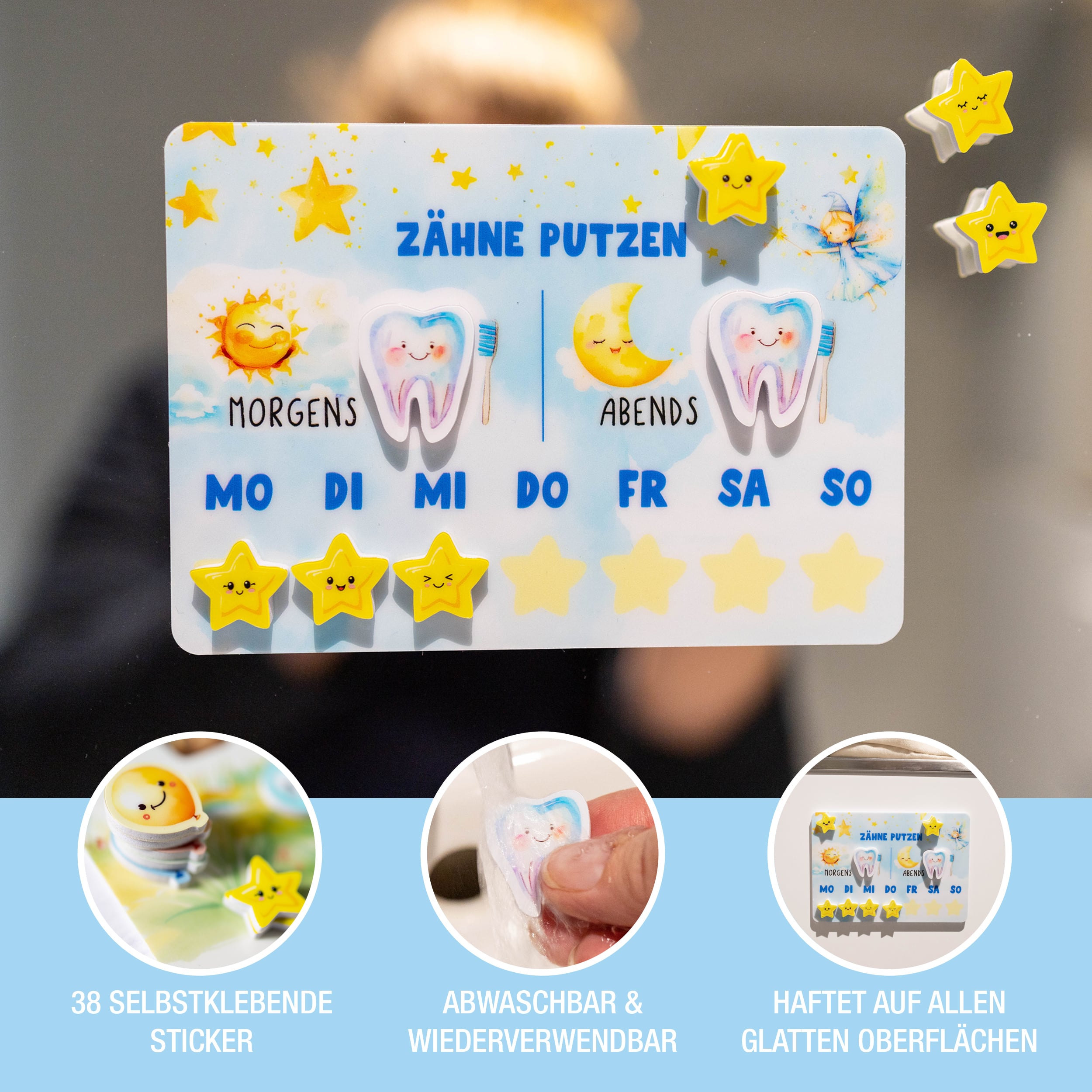 Belohnungstafel Set mit Zahnputztafel Belohnungstafel Set mit Zahnputztafel