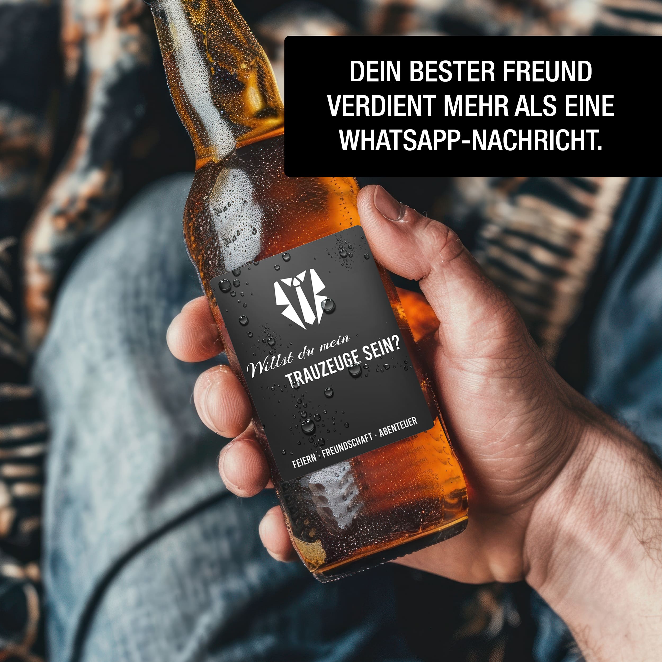 Trauzeuge Aufkleber Black