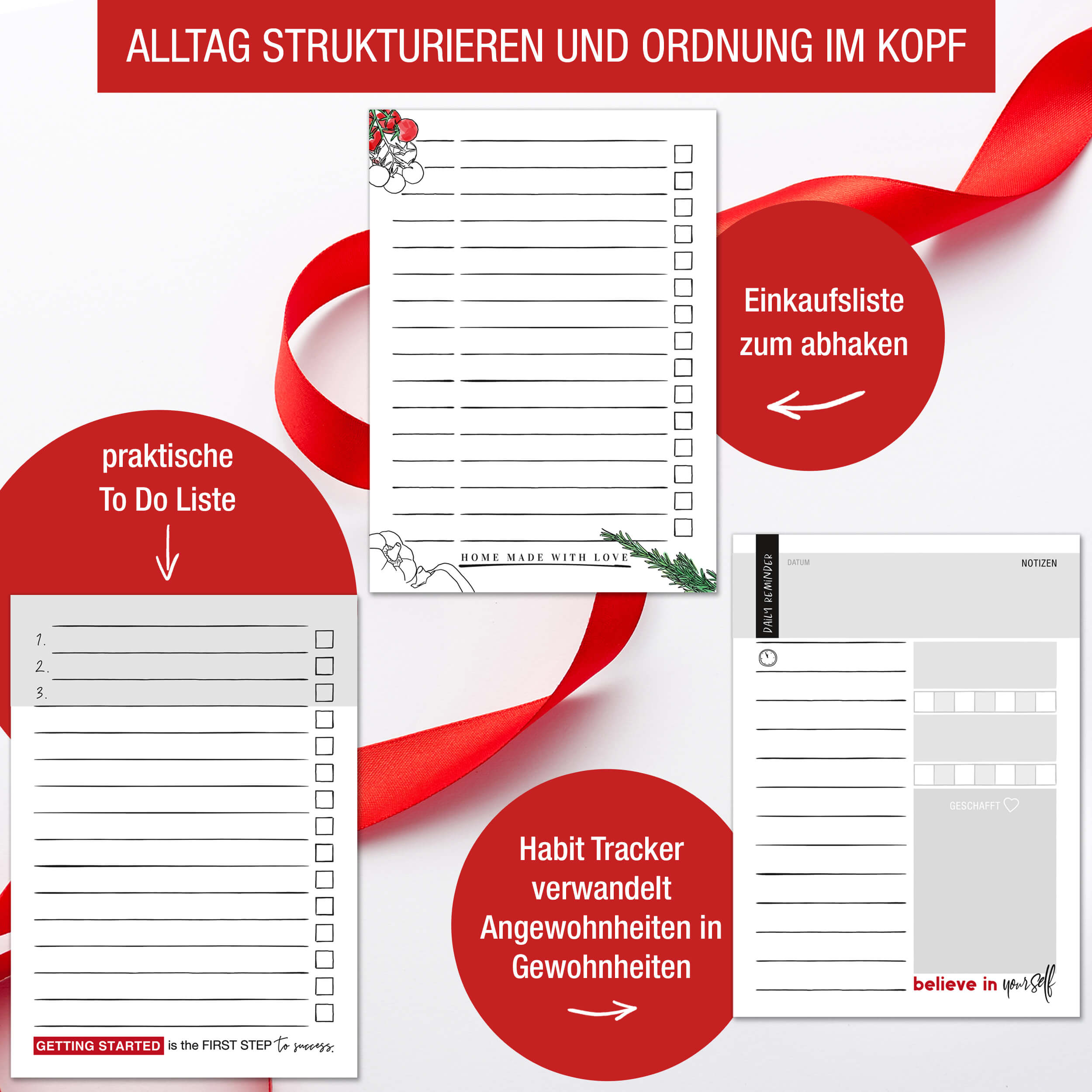 Notizblöcke A6 6er Set "planning" Notizblöcke A6 6er Set "planning"