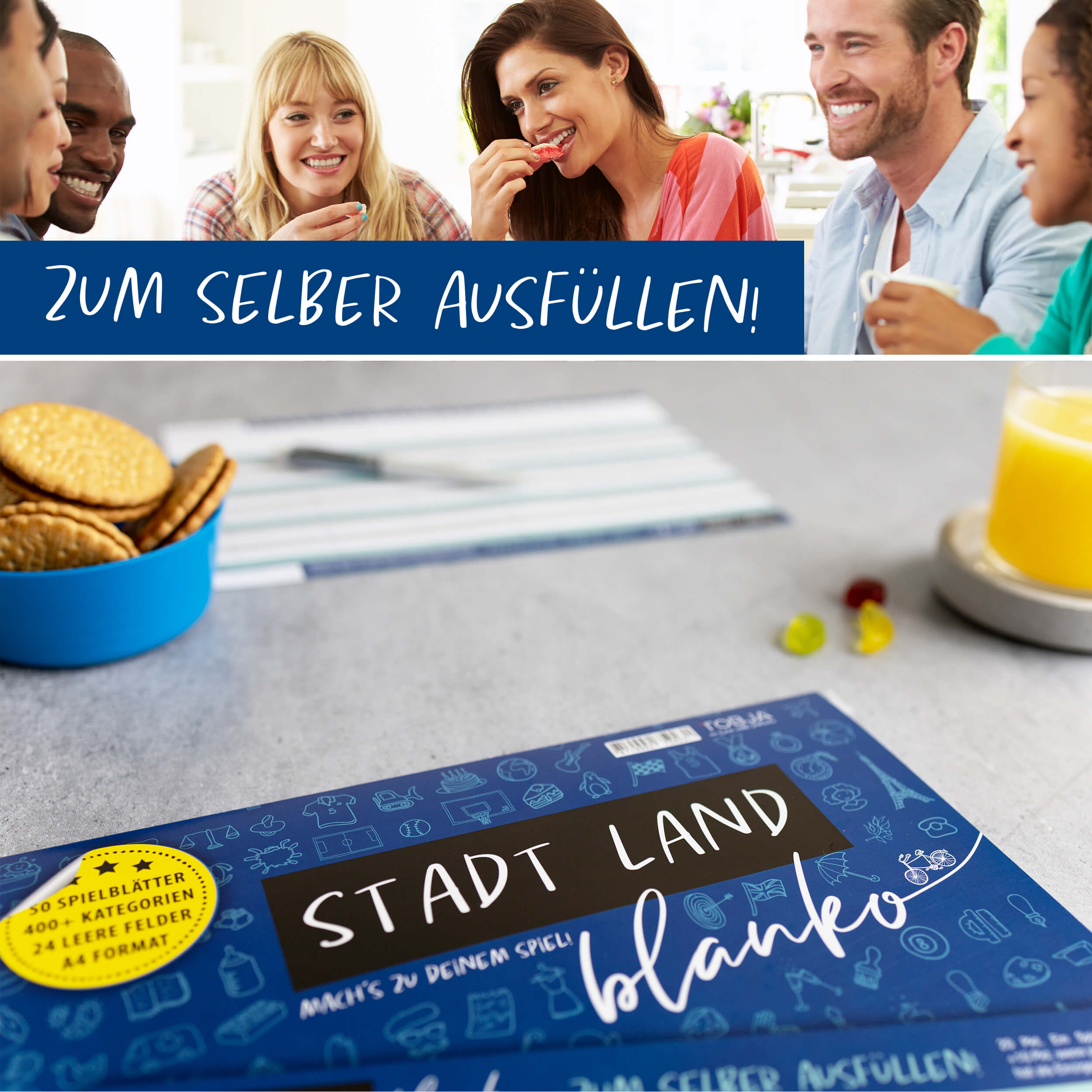 Stadt Land Fluss Blanko Spielblock