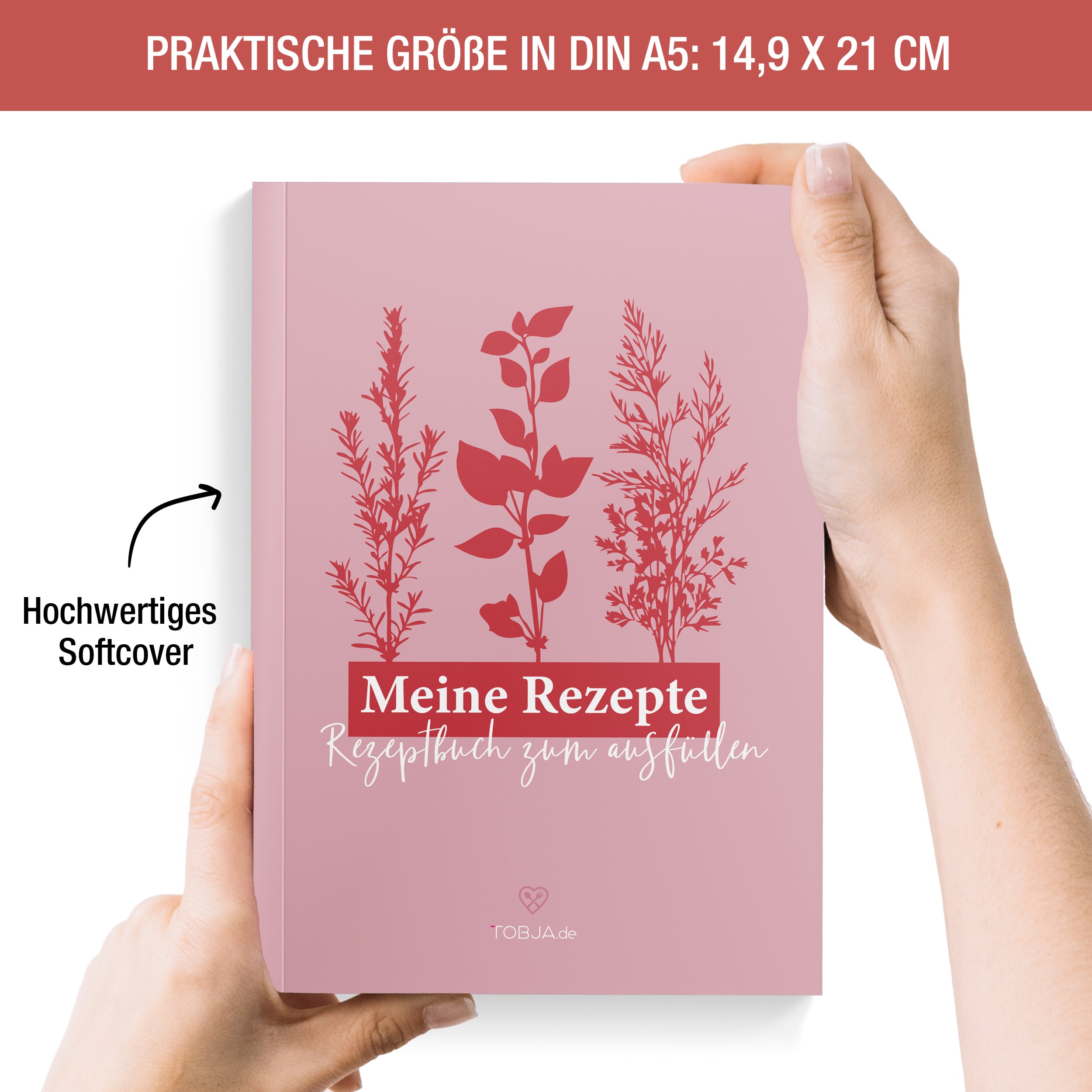 Rezeptbuch "Kräuterrosa" A5 Rezeptbuch "Kräuterrosa" A5