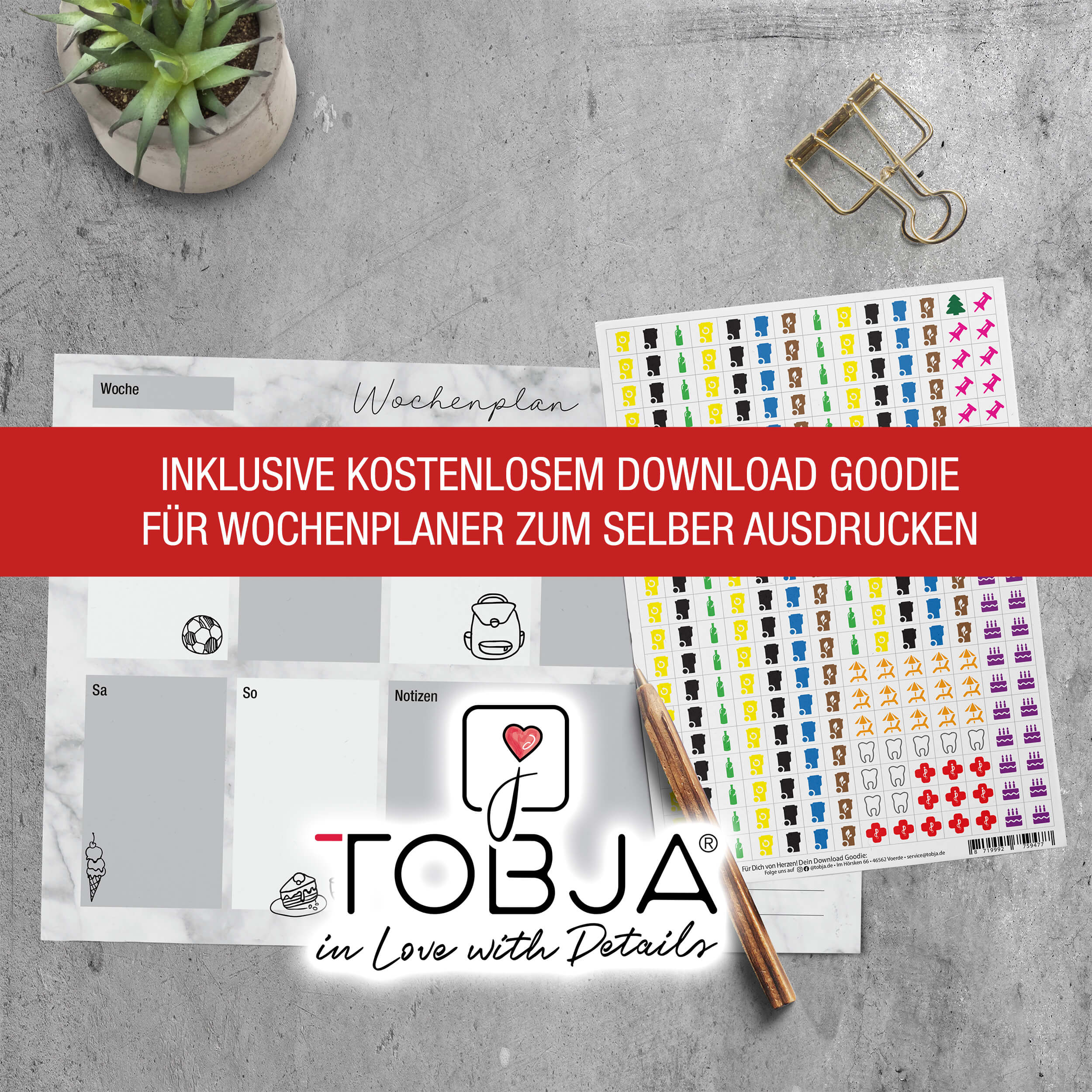 Sticker für Kalender "Sticky Infos"