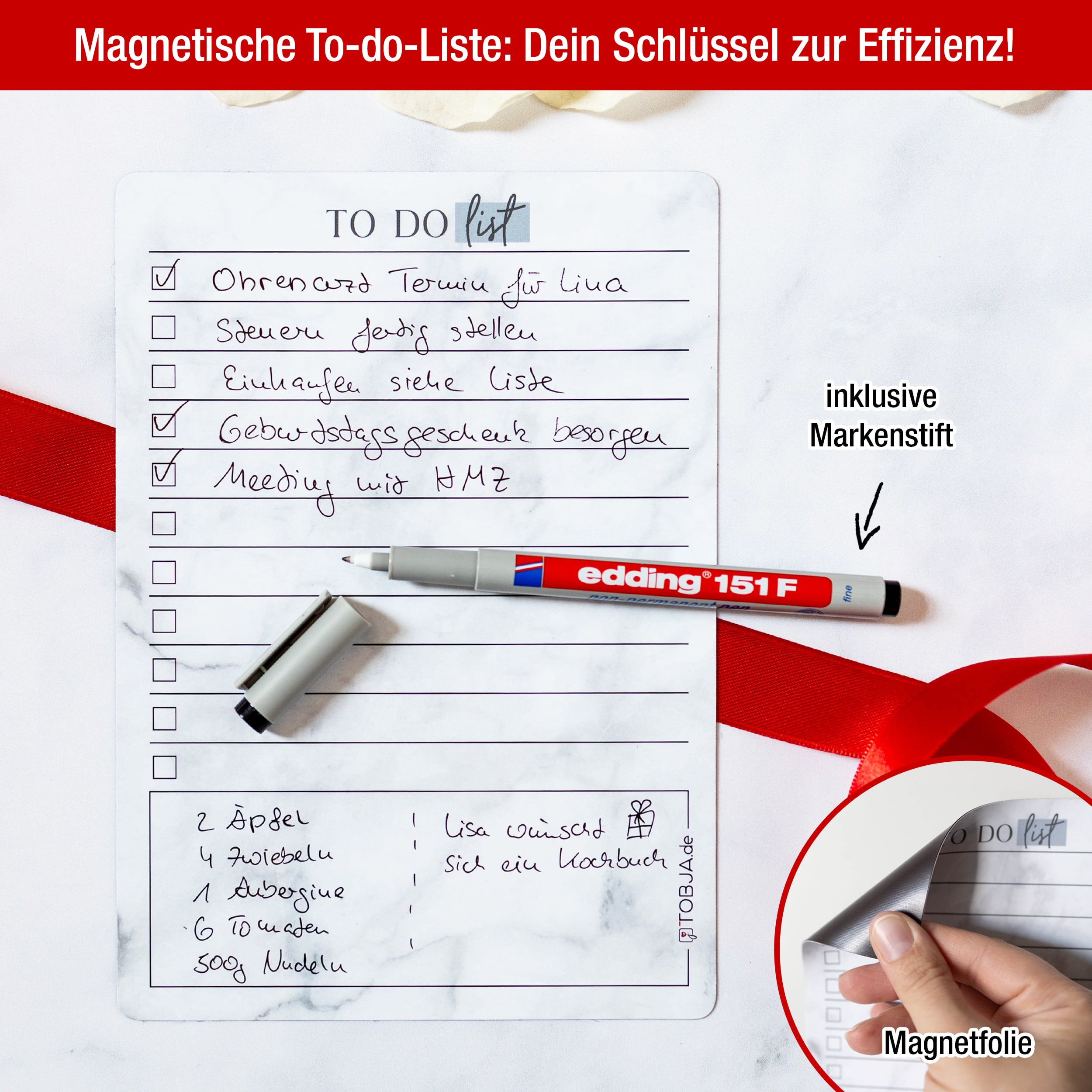 A5 To-Do Liste magnetisch A5 To-Do Liste magnetisch